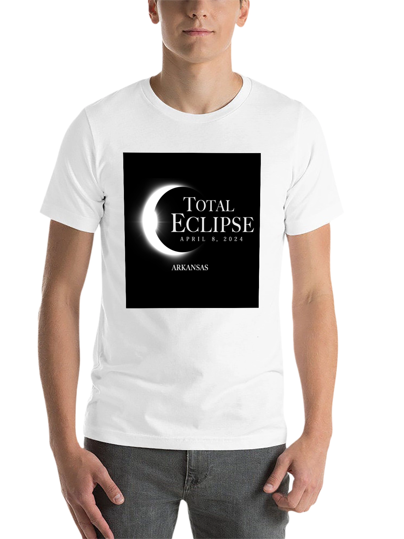 Black Total Eclipse Arkansas April 8, 2024 T-Shirt view 14
