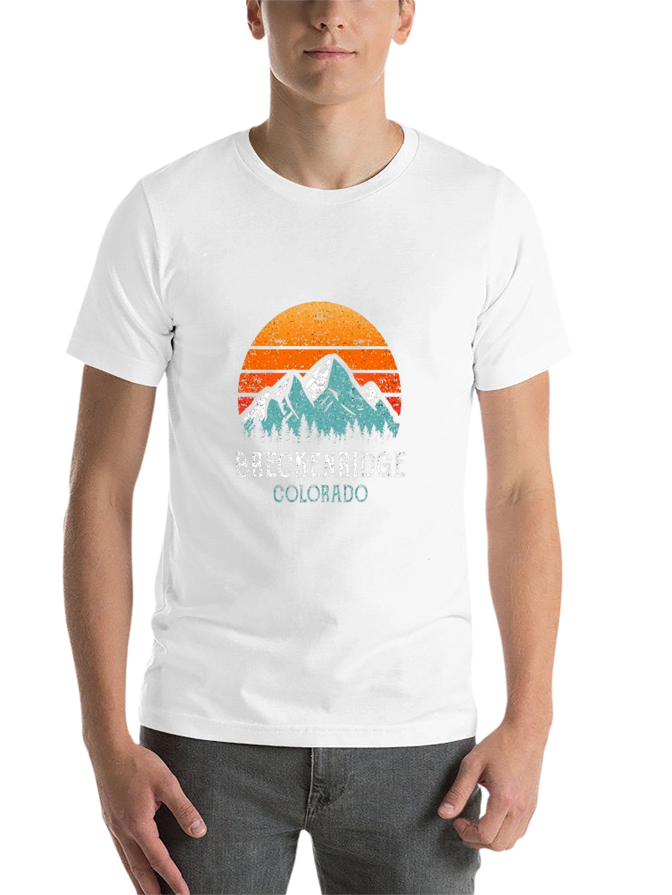 Black Breckenridge Colorado Vintage Style T-Shirt view 14