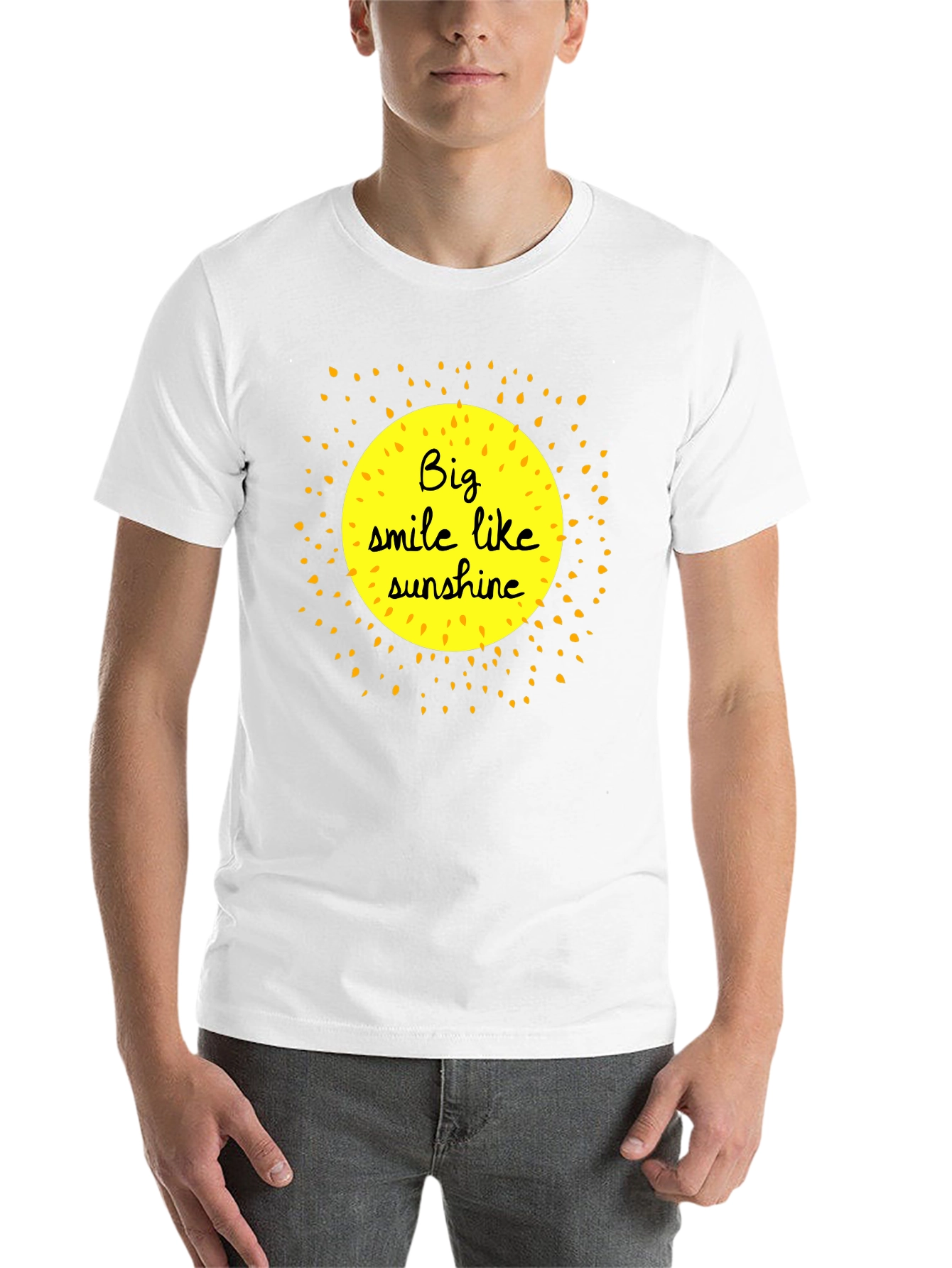 Smile Like Sunshine Black Graphic T-Shirt - 14
