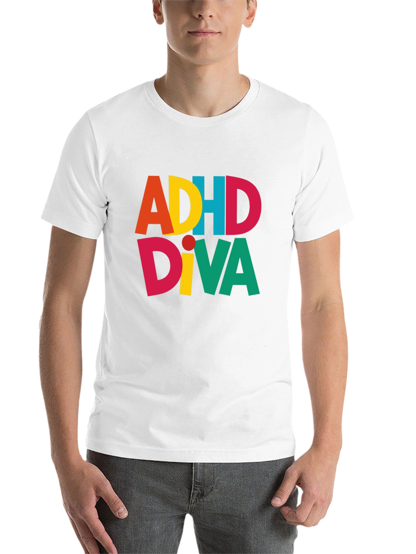 Black ADHDiva T-Shirt - Colorful Graphic Tee view 14
