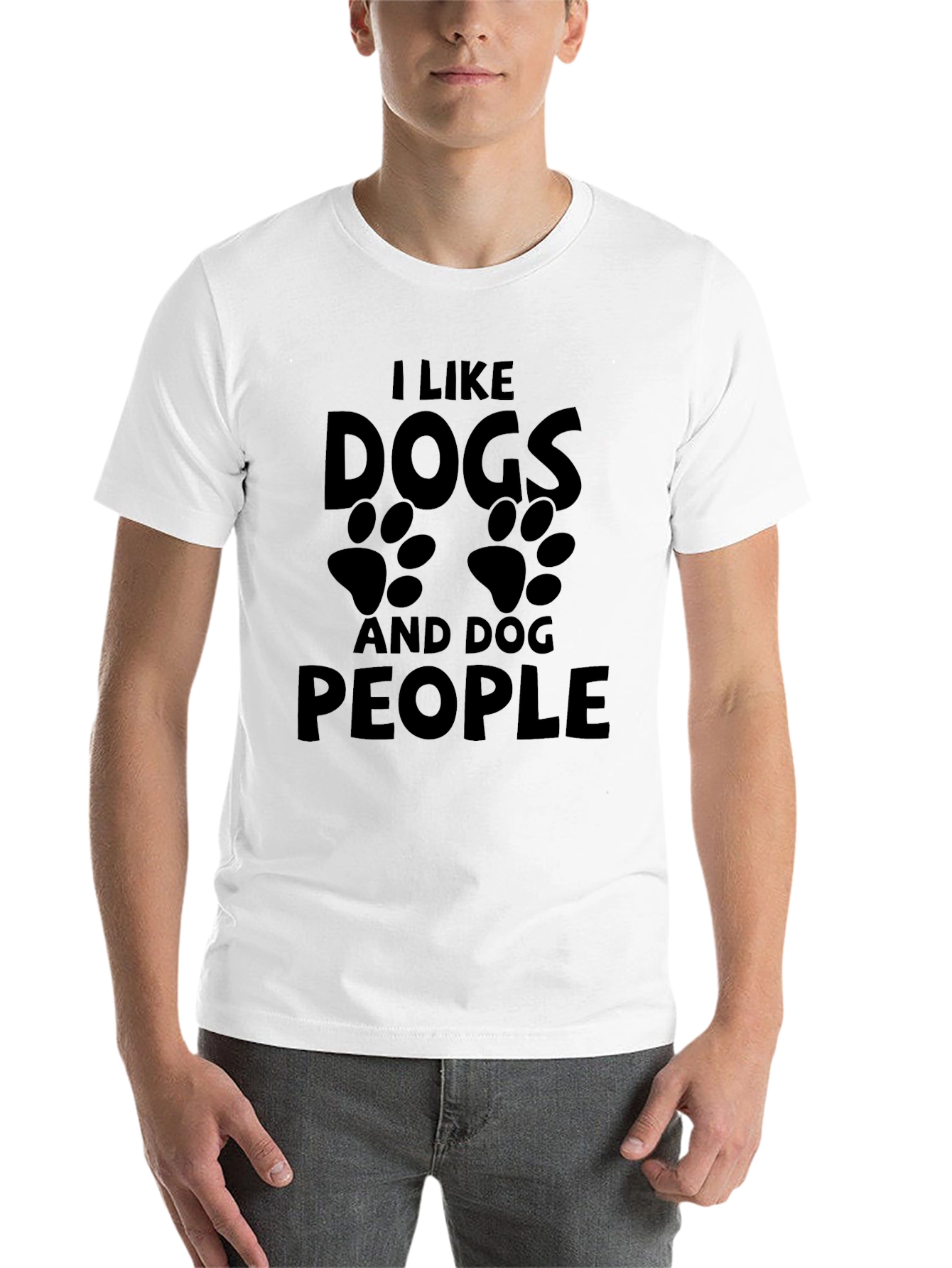 Black I Like Dogs And Dog People T-Shirt view 14