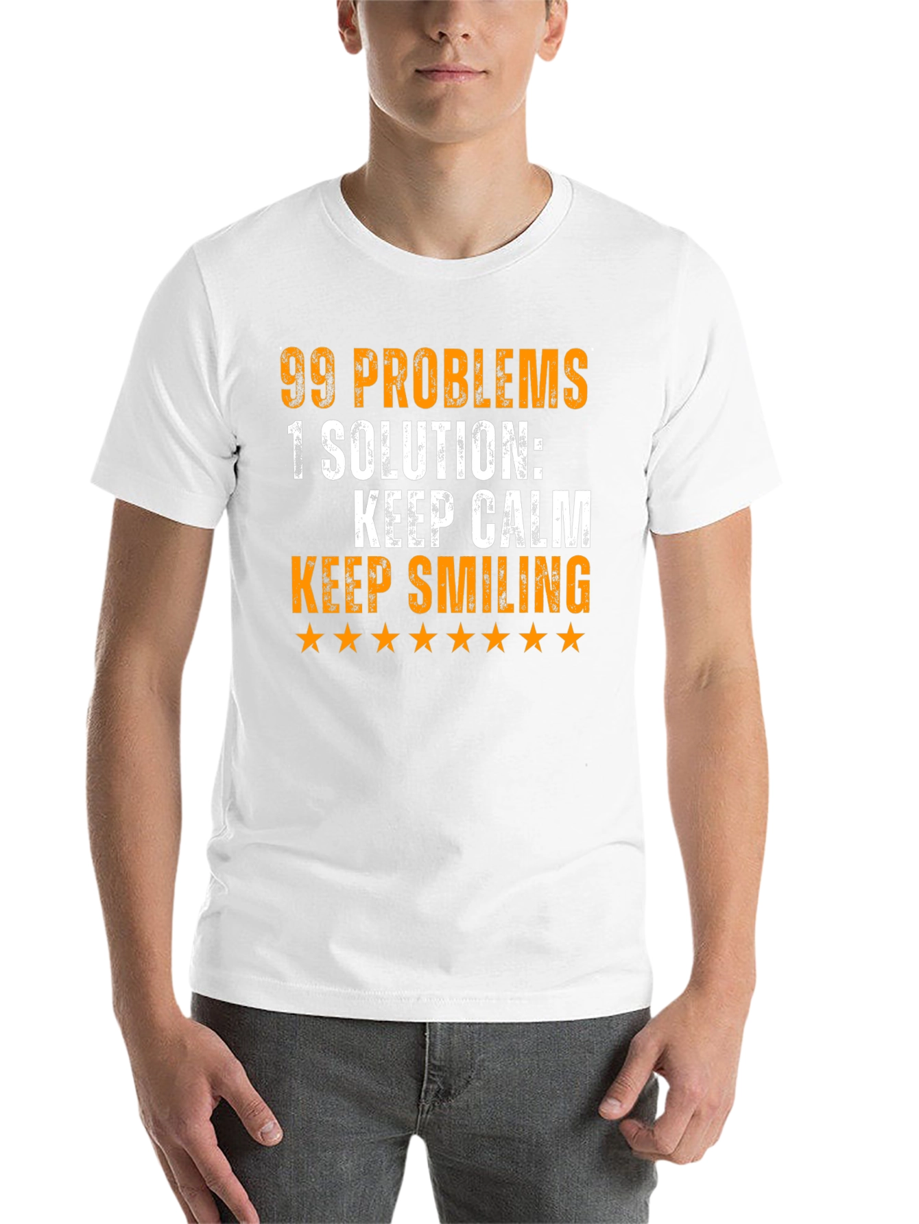 Black 99 Problems T-Shirt: Keep Calm & Smile! view 14