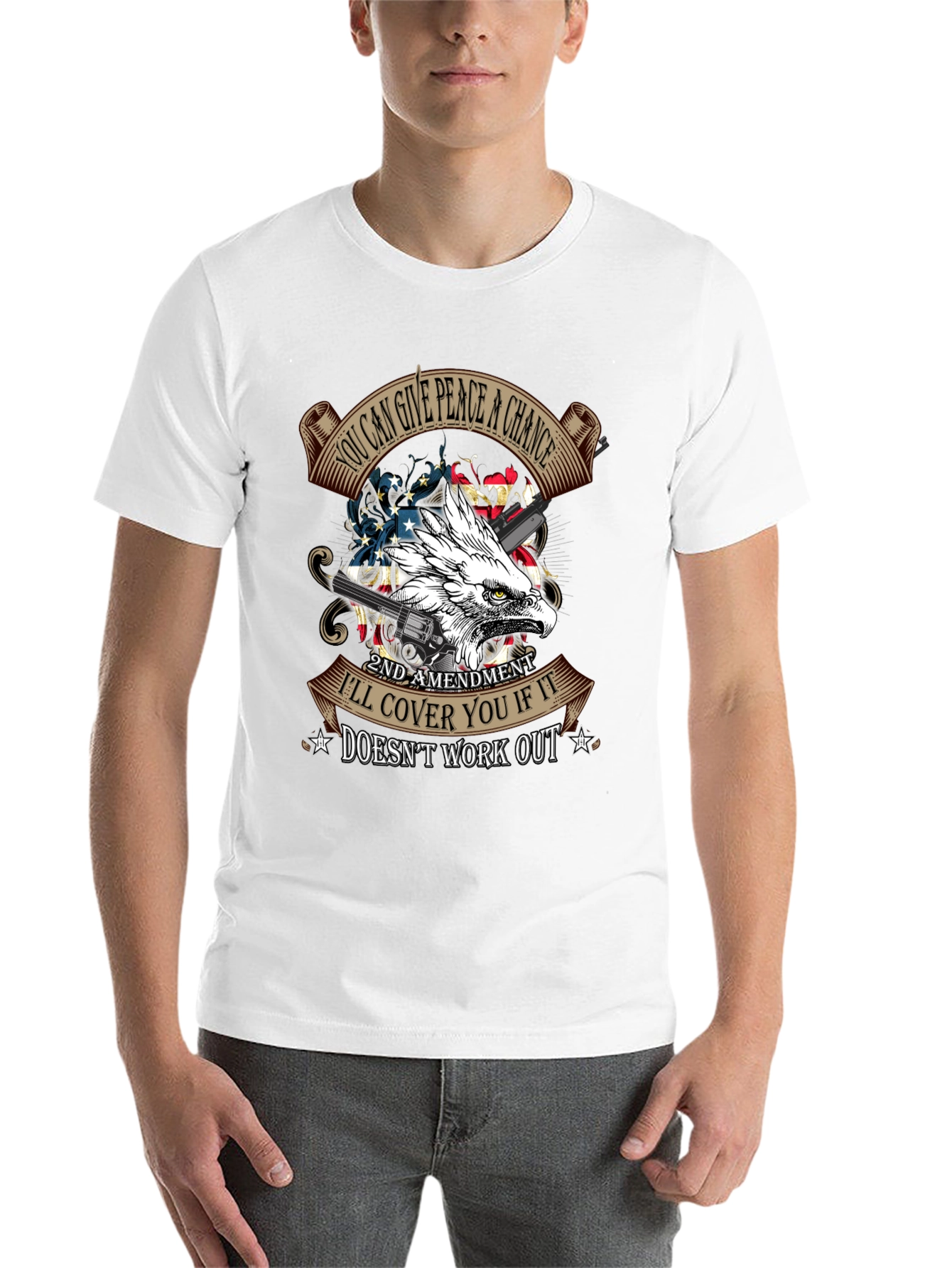 2nd Amendment Eagle T-Shirt: Peace & Protection - 14
