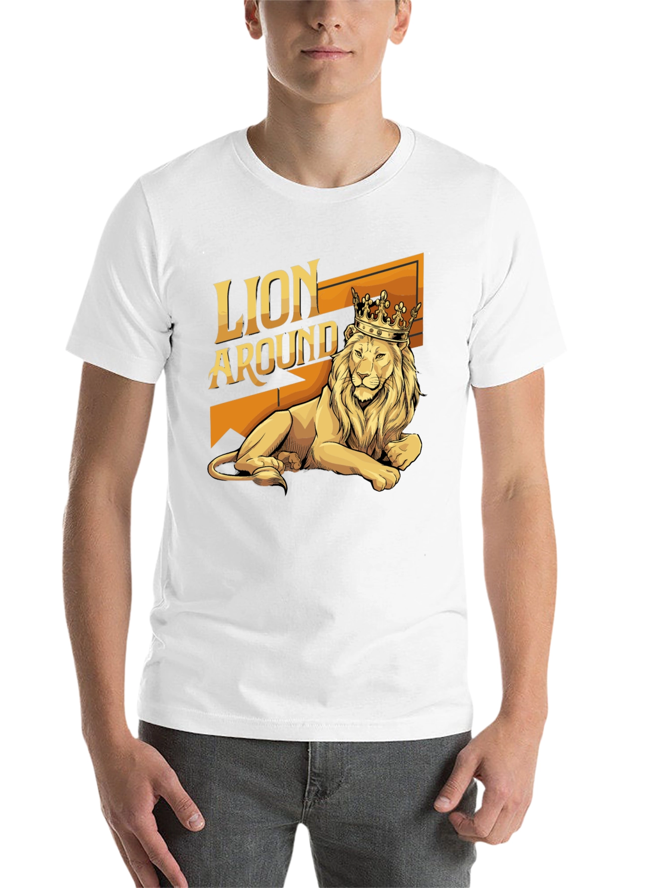 Black Lion Around T-Shirt - King of the Jungle Graphic Tee view 14
