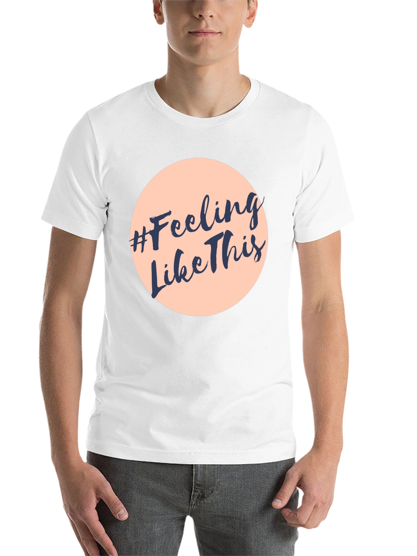 Black #Feeling Like This Graphic Print Crew Neck T-Shirt view 14