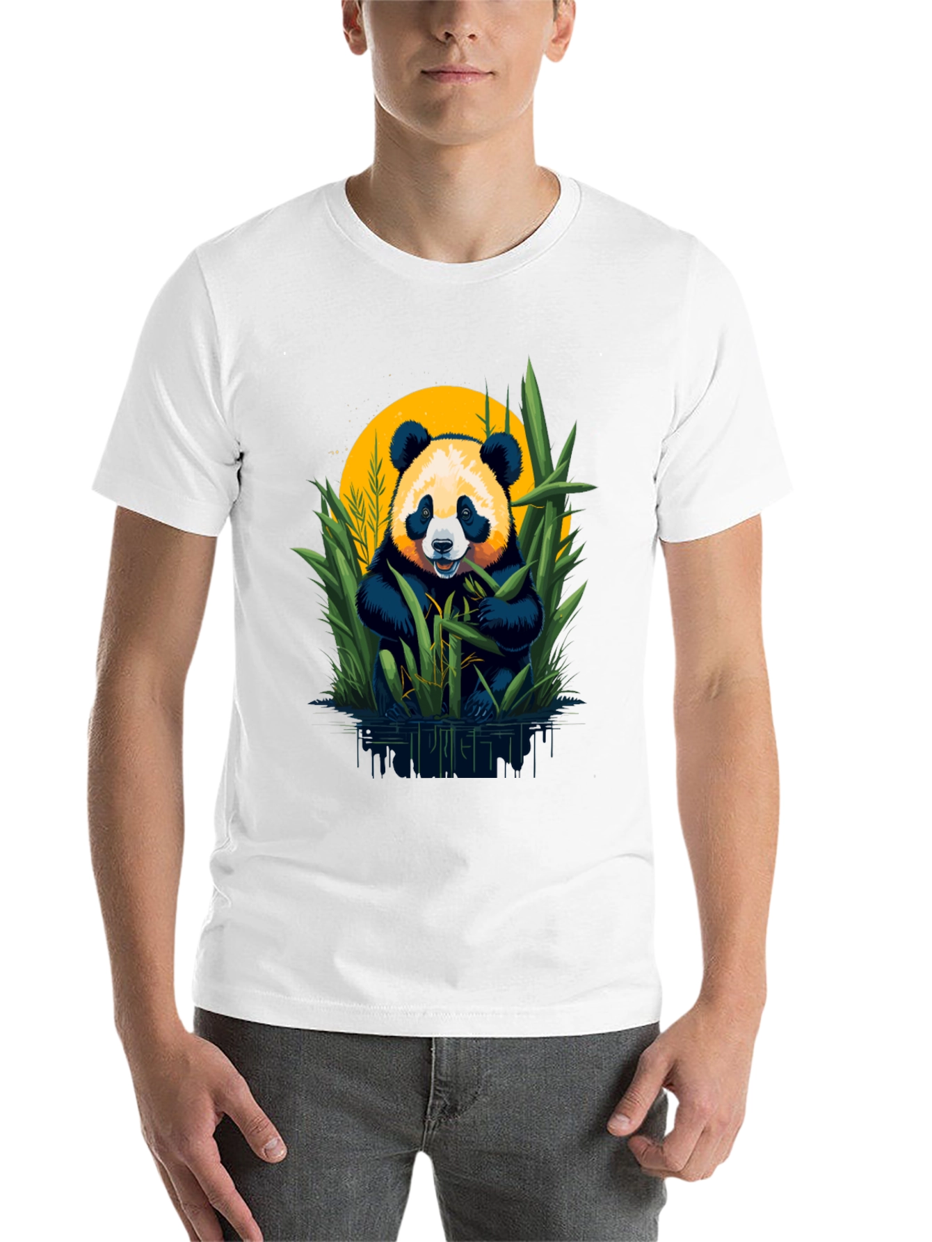 Black Panda Bamboo Graphic Tee view 14