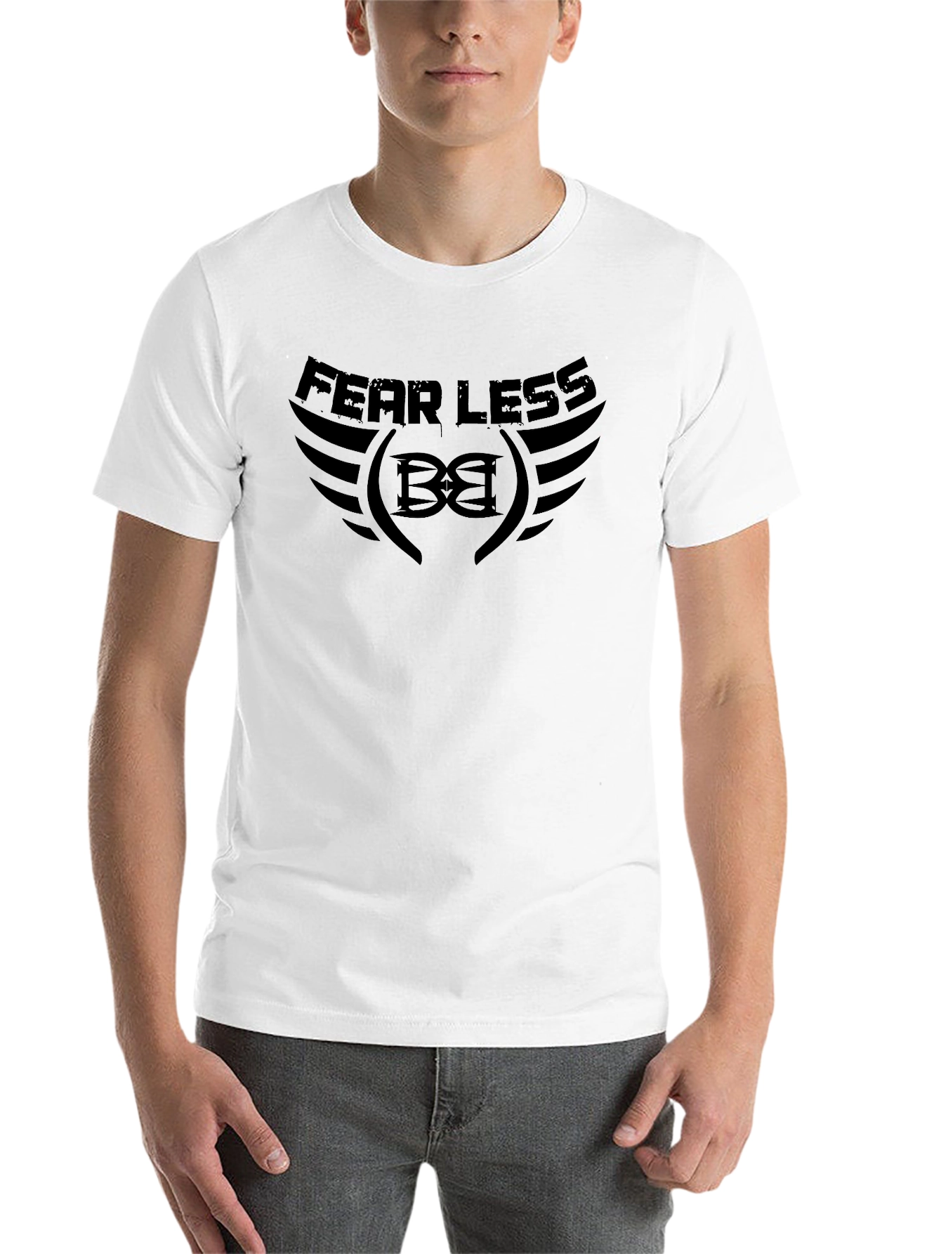 Black Fearless Black Graphic T-Shirt view 14