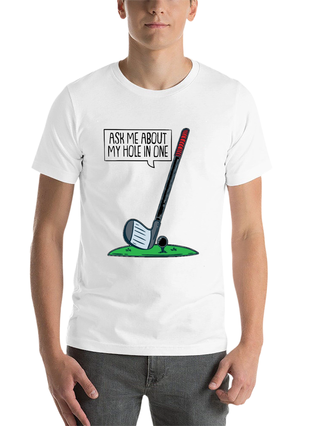 Black Golf Hole in One T-Shirt - Golfer Gift view 14