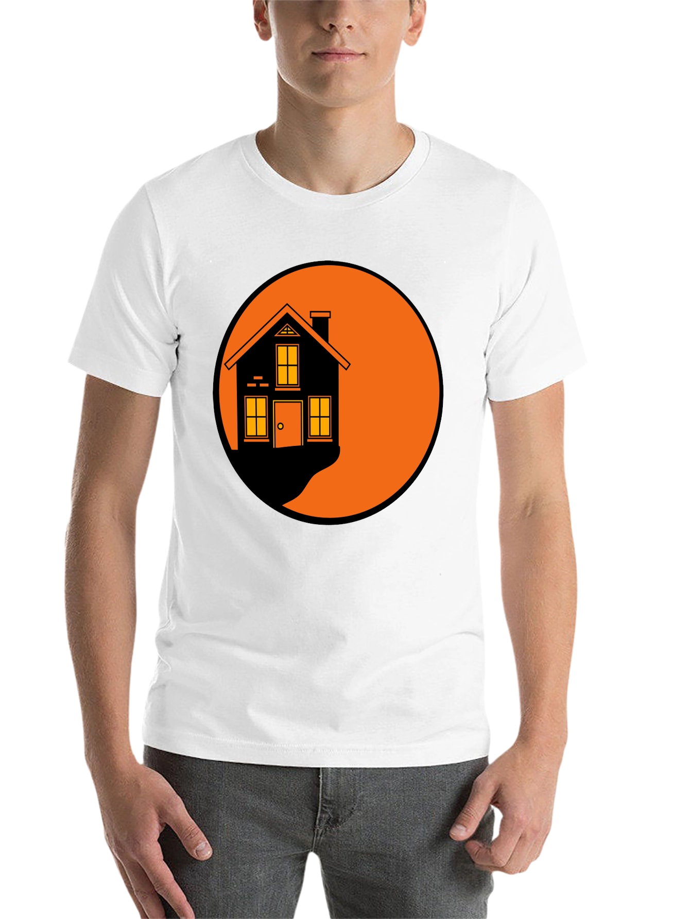 Black Retro House Graphic T-Shirt - Soft Cotton Tee view 14