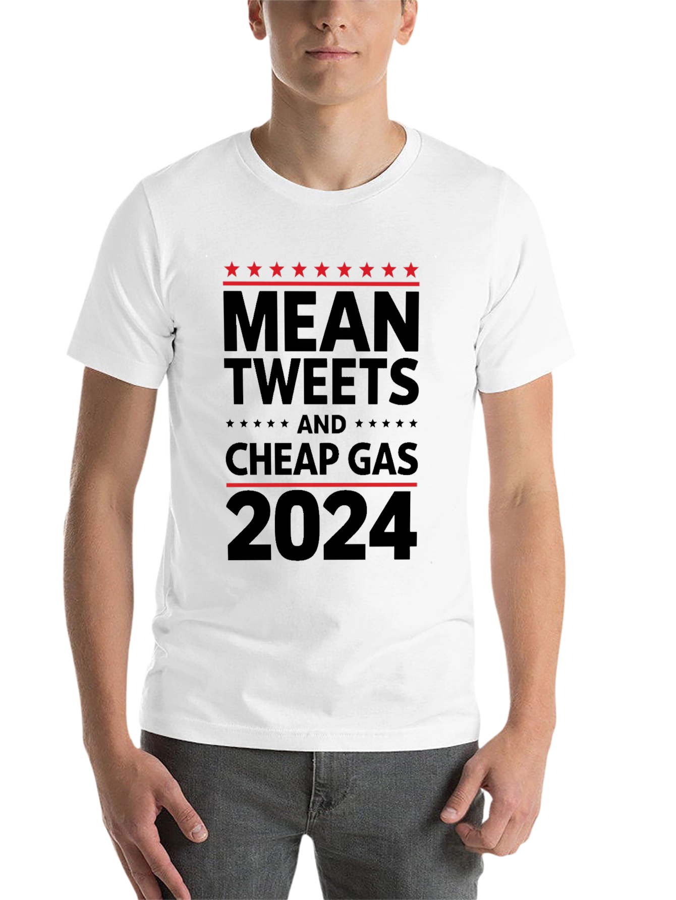 Black Mean Tweets Cheap Gas 2024 Political T-Shirt view 14