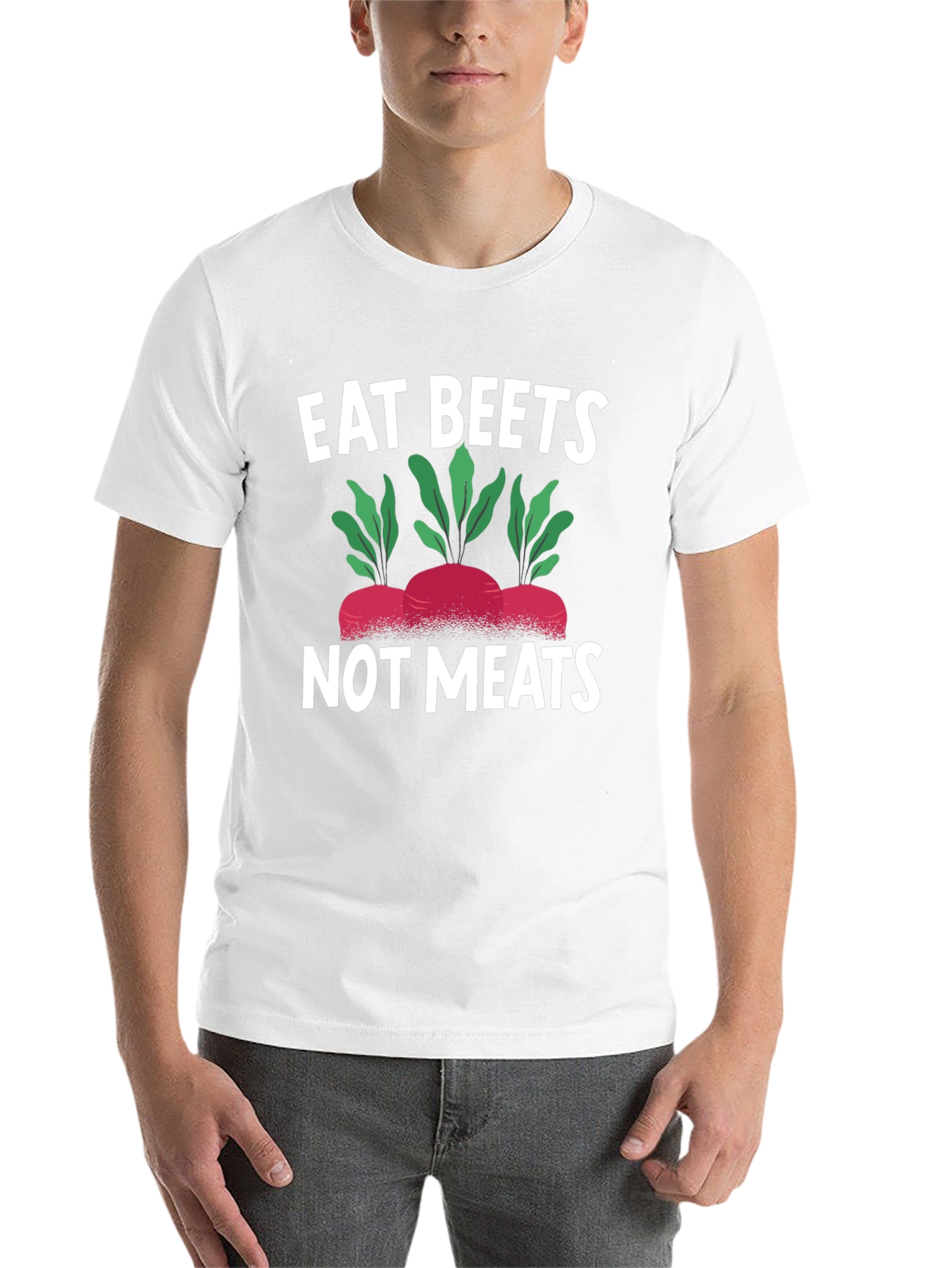 Black Eat Beets Not Meats Graphic Tee - Vegan T-Shirt view 14