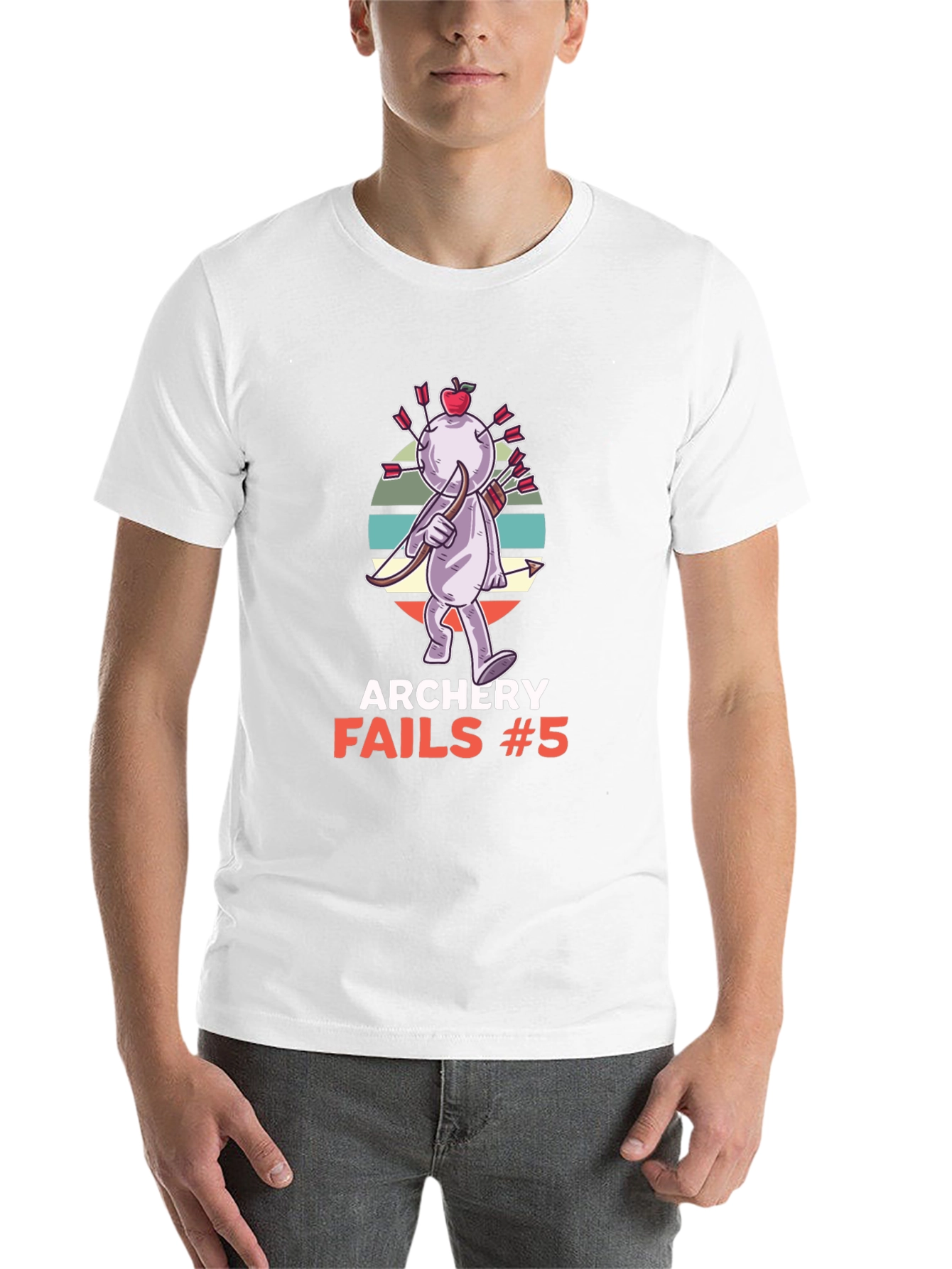 Black Archery Fails #5 T-Shirt - Funny Graphic Tee view 14