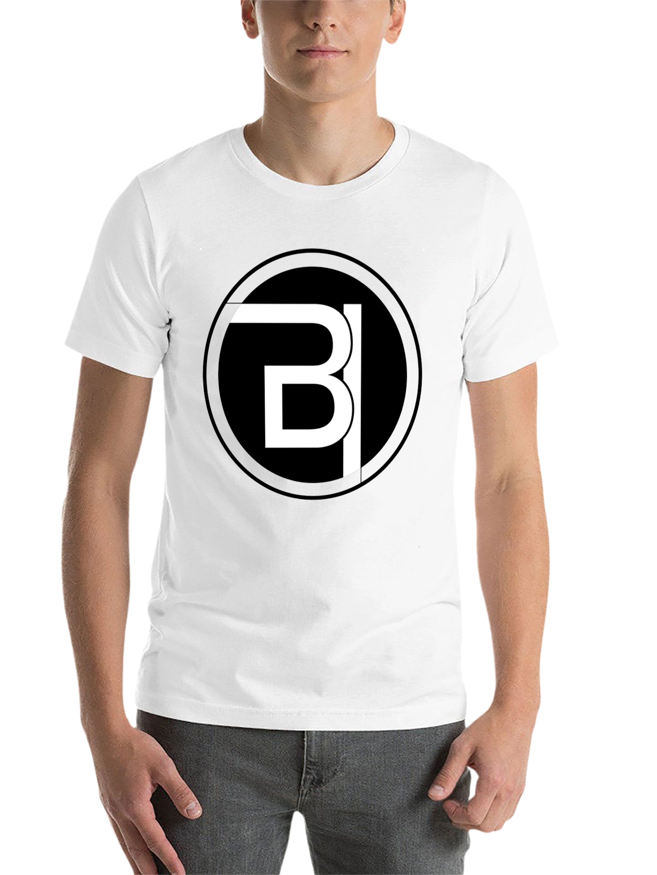 Modern Black Tee with Bold White Logo Design - 14