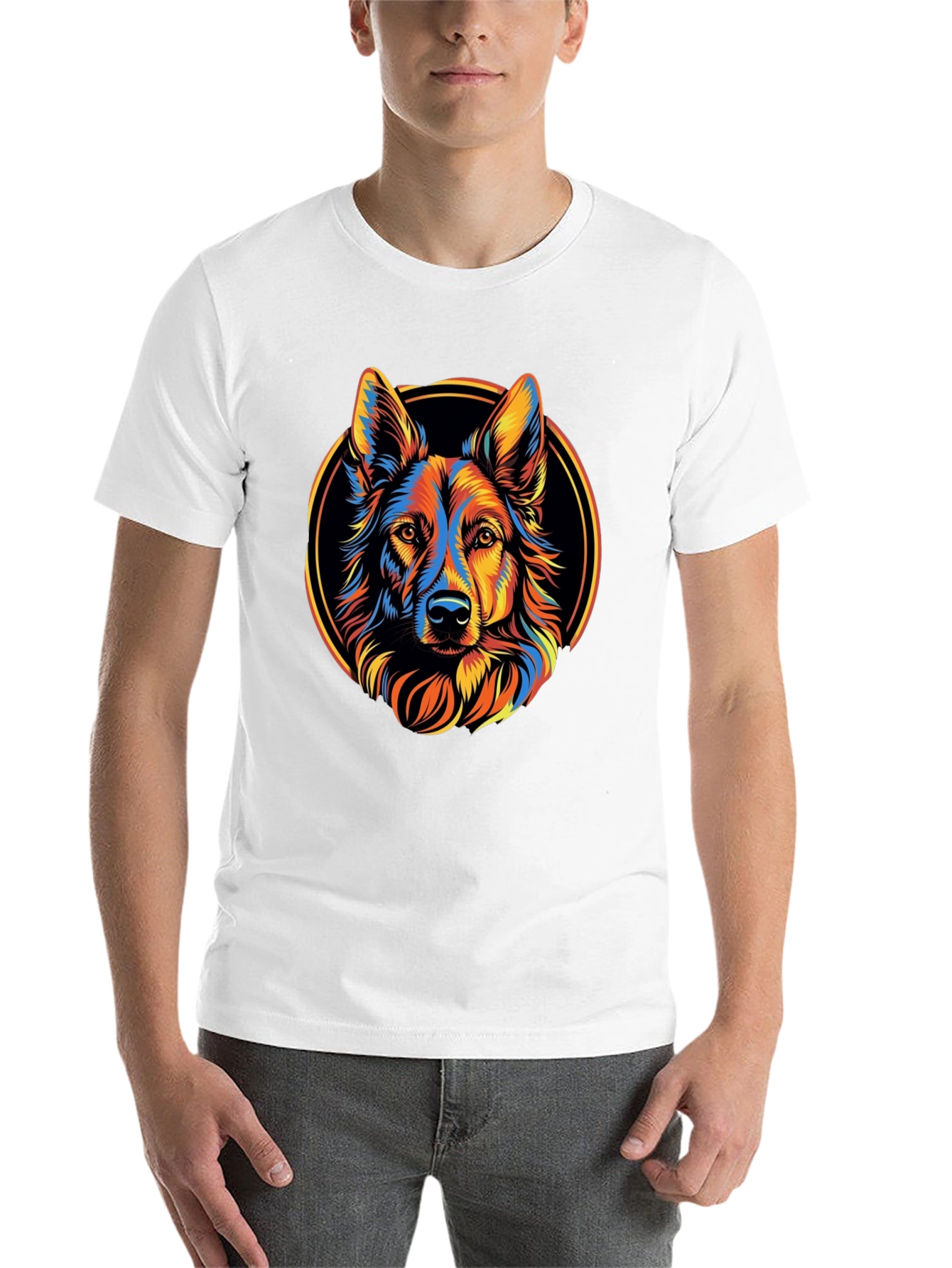 Black Dog Graphic Tee - Colorful Canine Design view 14