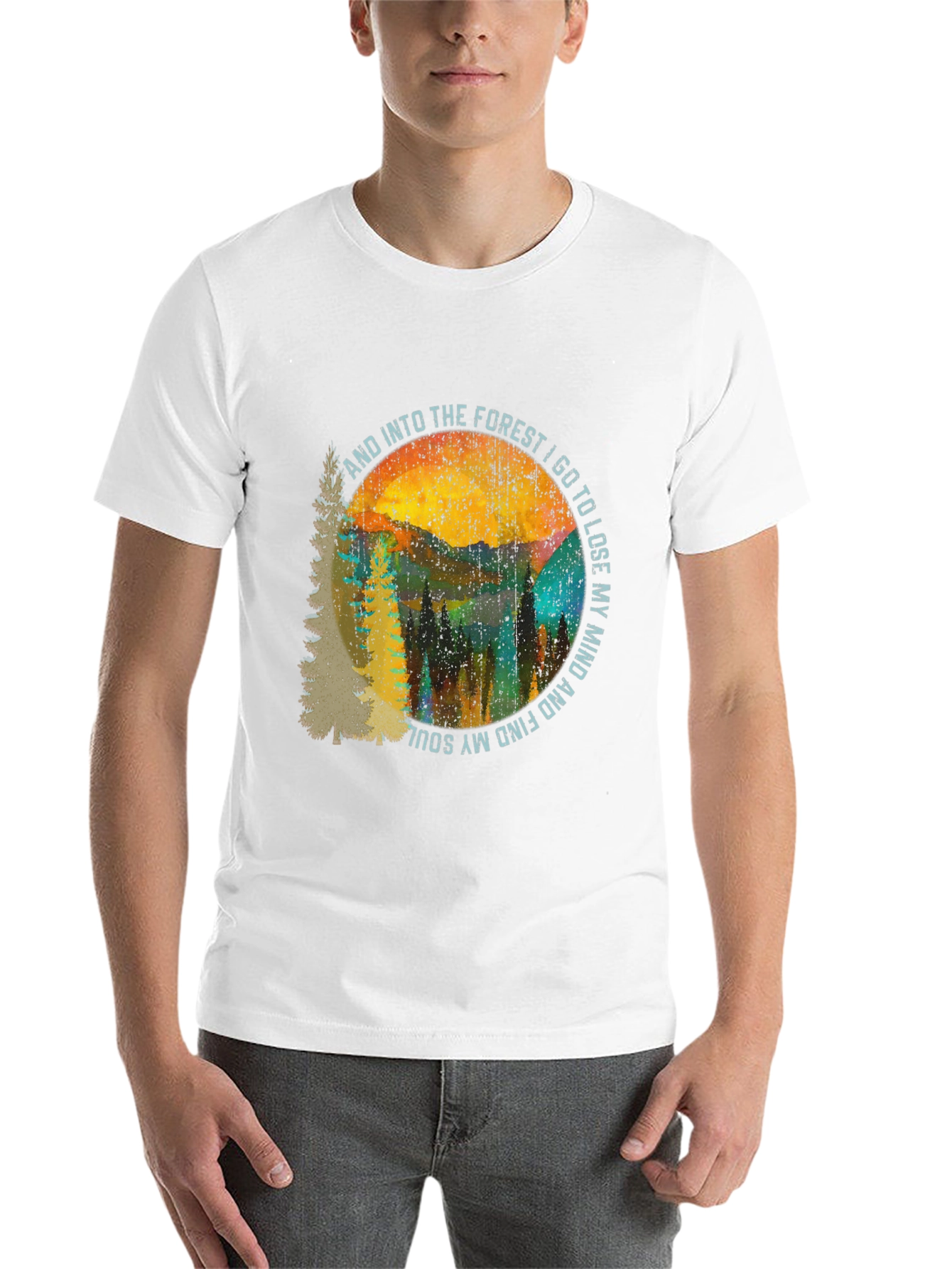 Black Into the Forest Graphic Tee - Unisex view 14