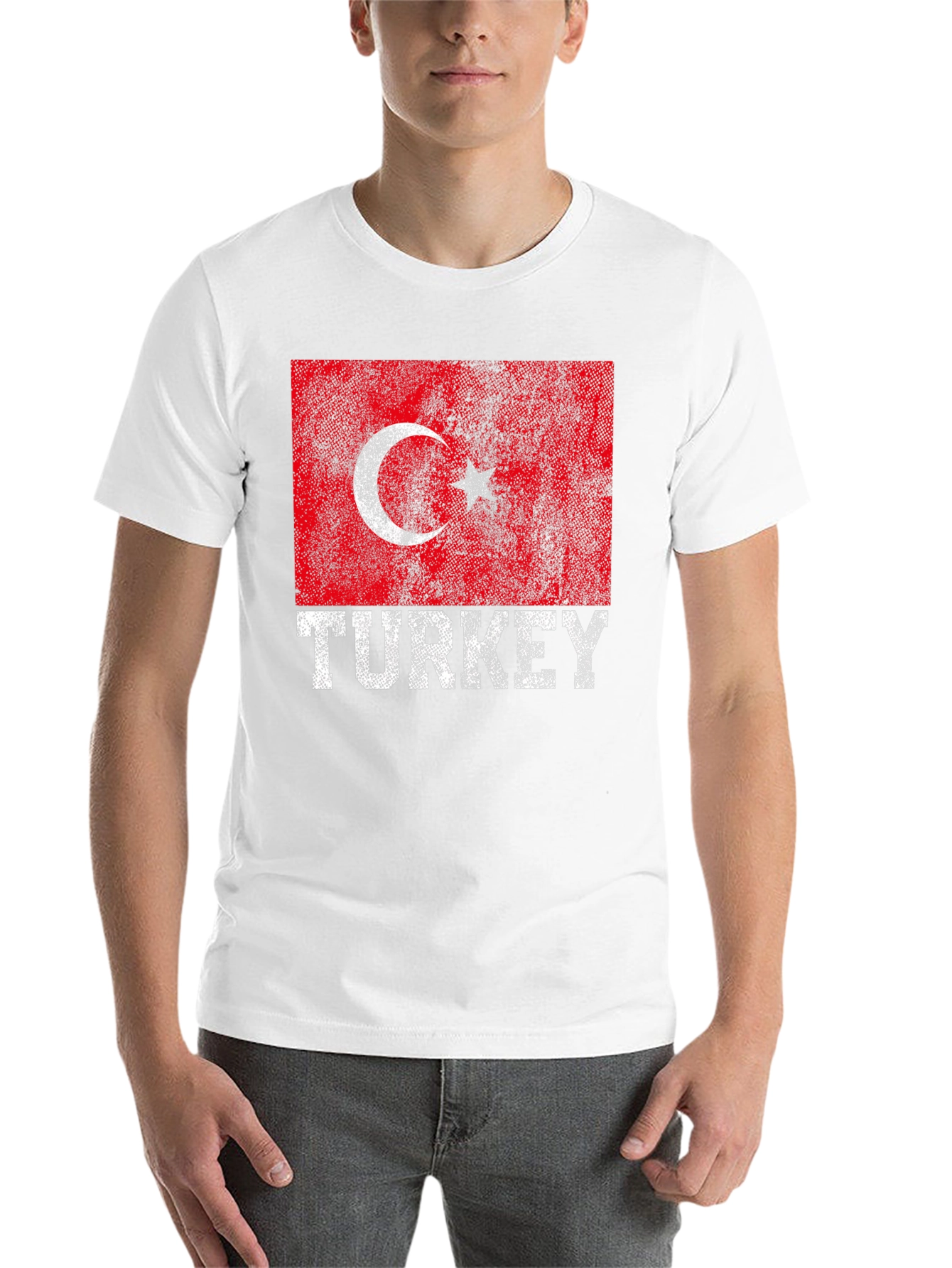 Black Turkey Flag T-Shirt - Distressed Graphic Tee view 14