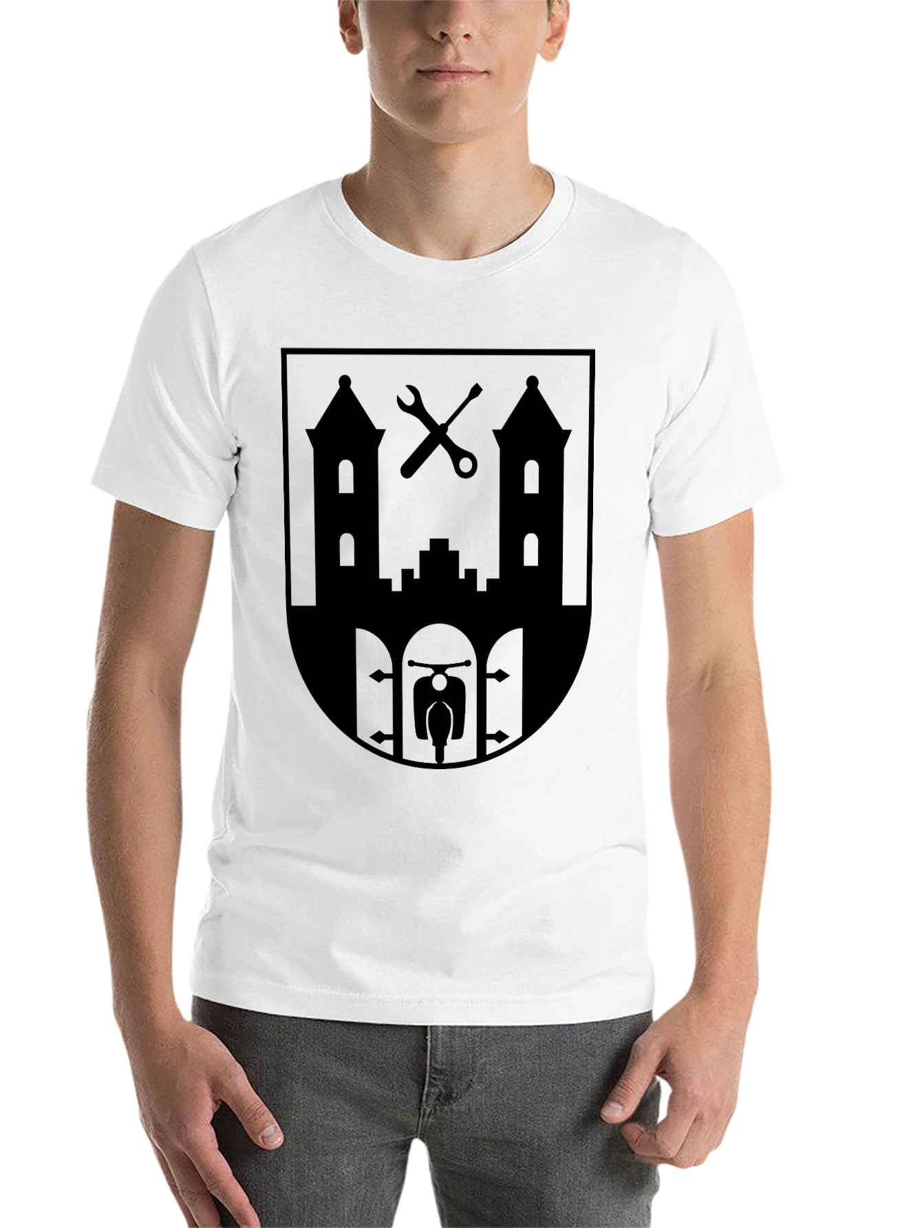 Black City Crest Graphic T-Shirt - Black view 14
