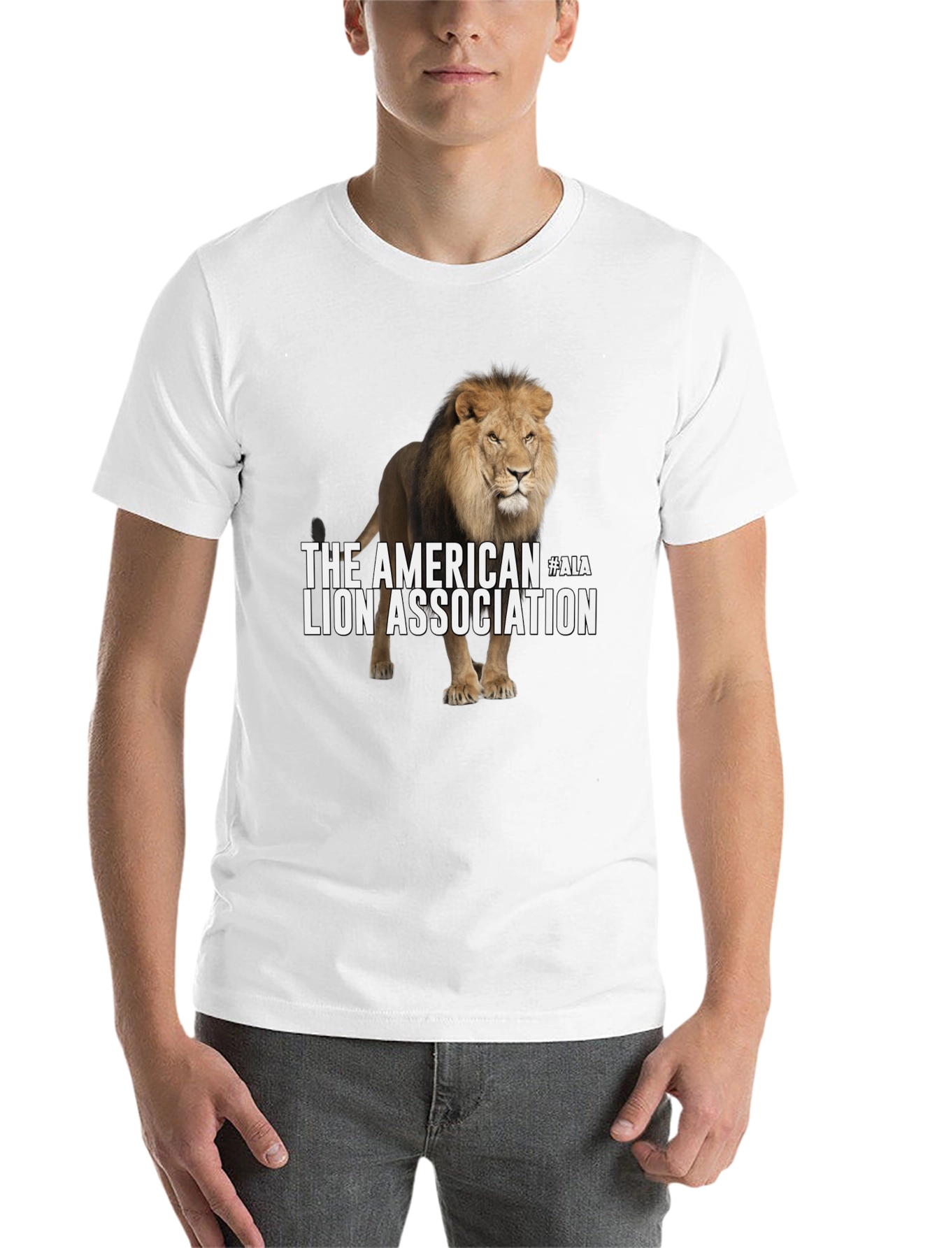 Black American Lion Association Graphic T-Shirt view 14