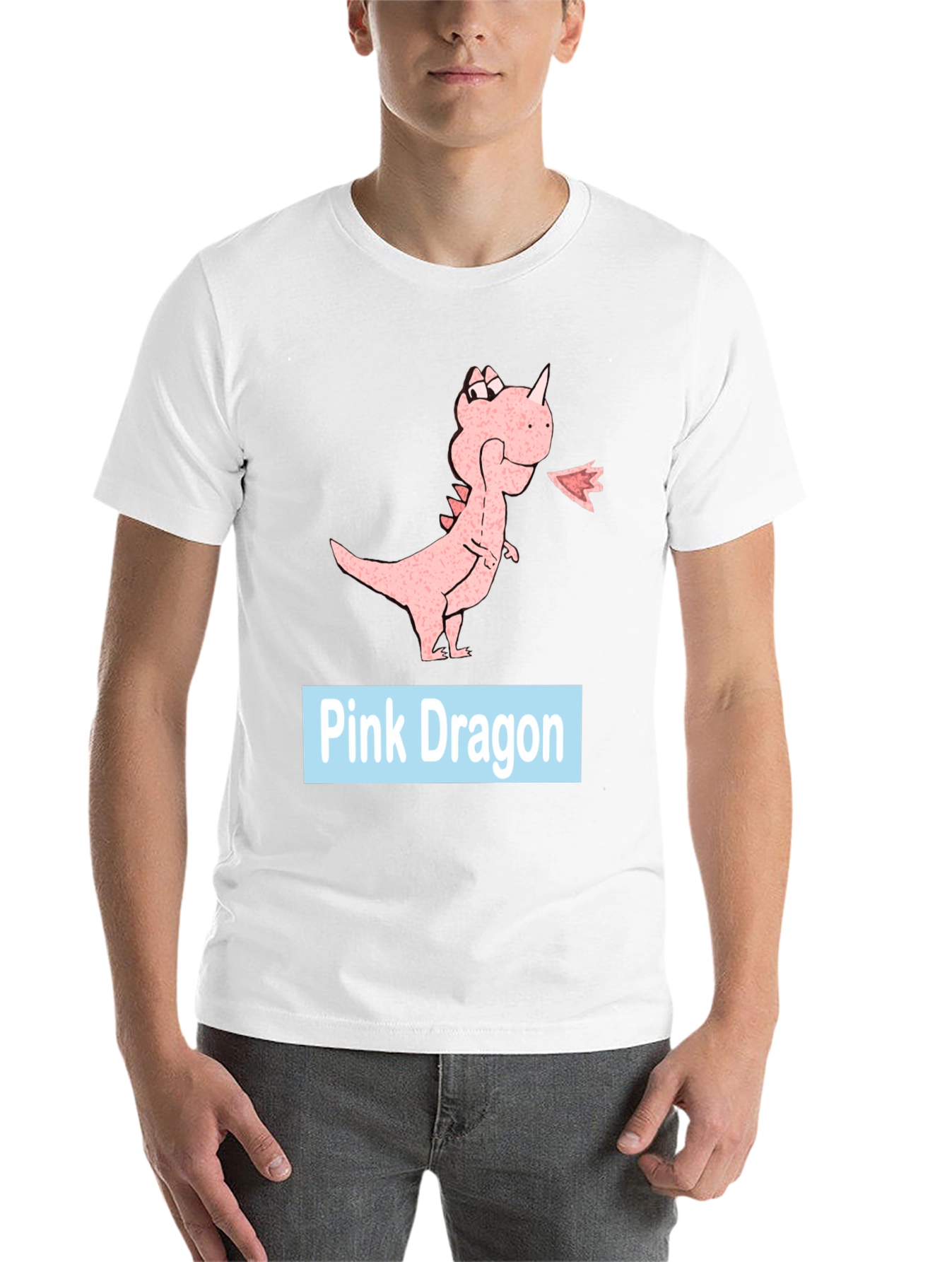 Black Pink Dragon Graphic Tee - Casual Black T-Shirt view 14