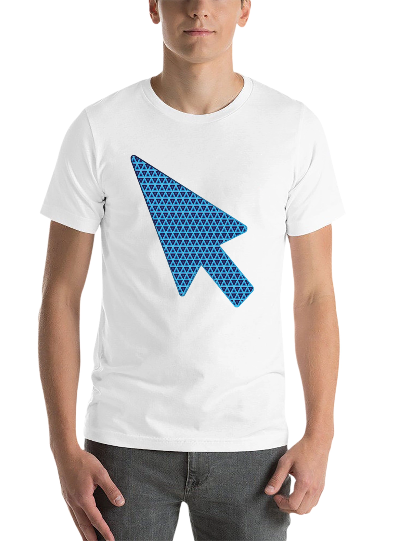 Black Cursor Arrow Graphic Black T-Shirt view 14