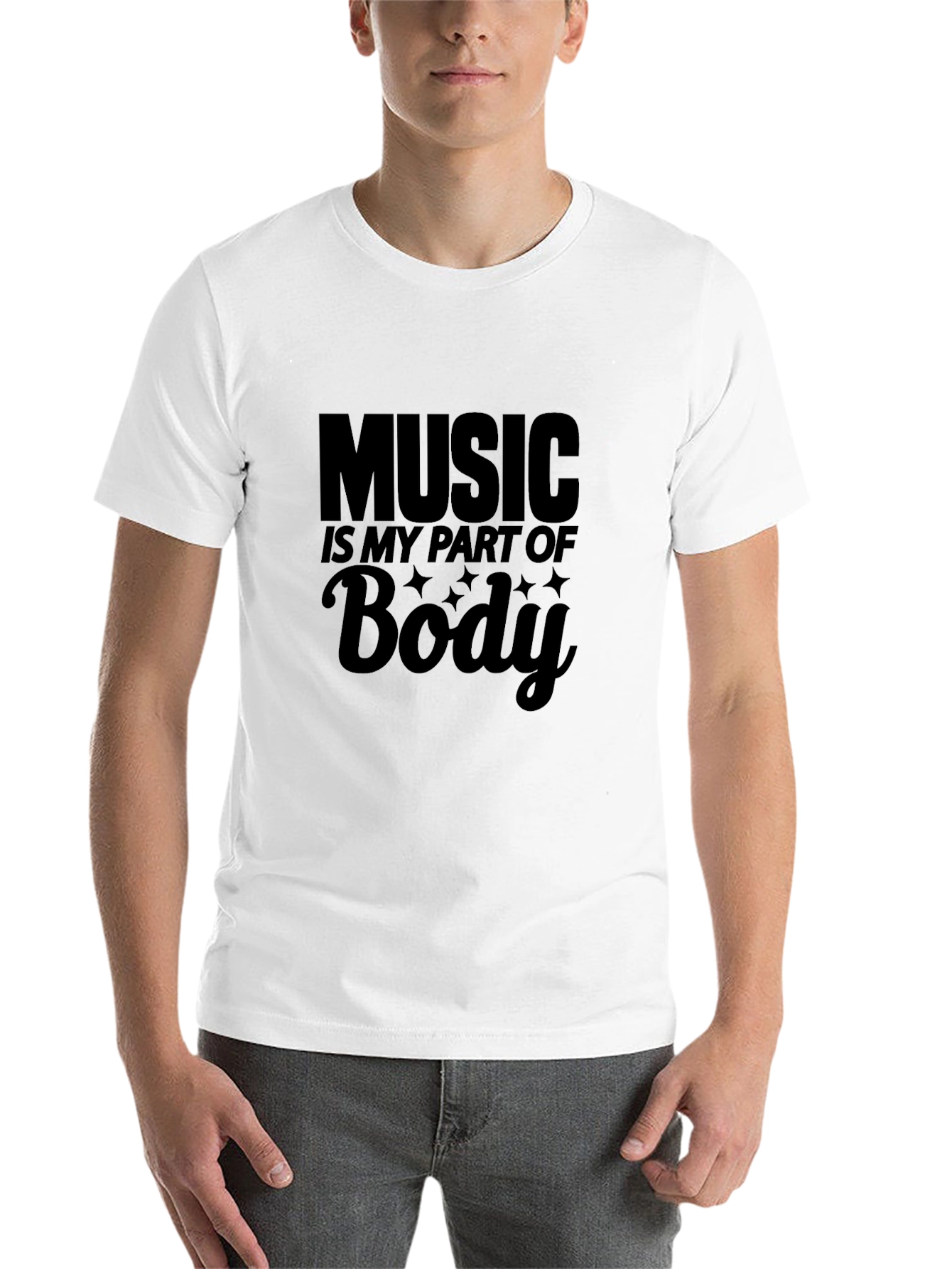 Black Music Is My Part of Body Black Graphic T-Shirt view 14