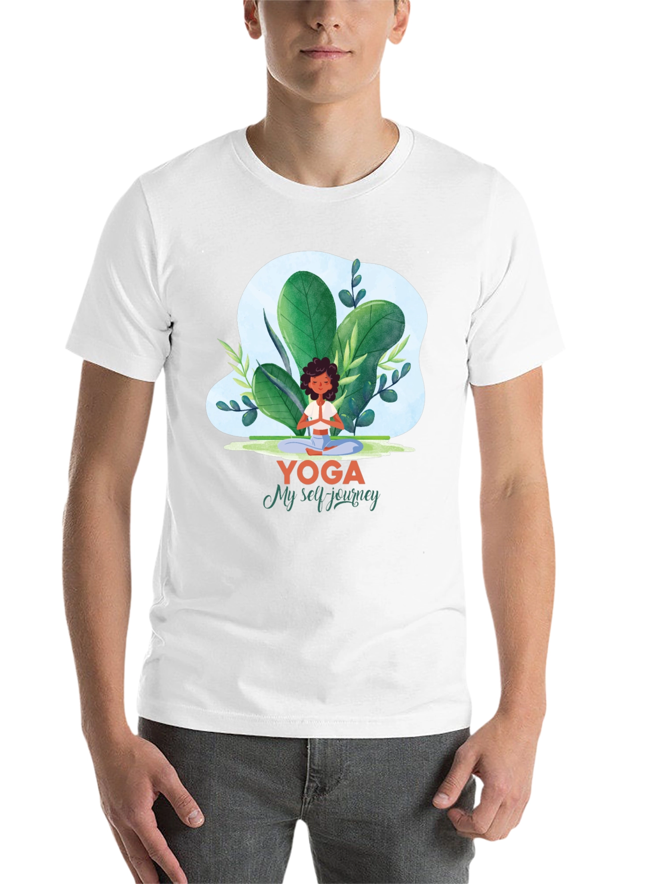 Black Yoga Journey Graphic Tee - Meditate in Style! view 14