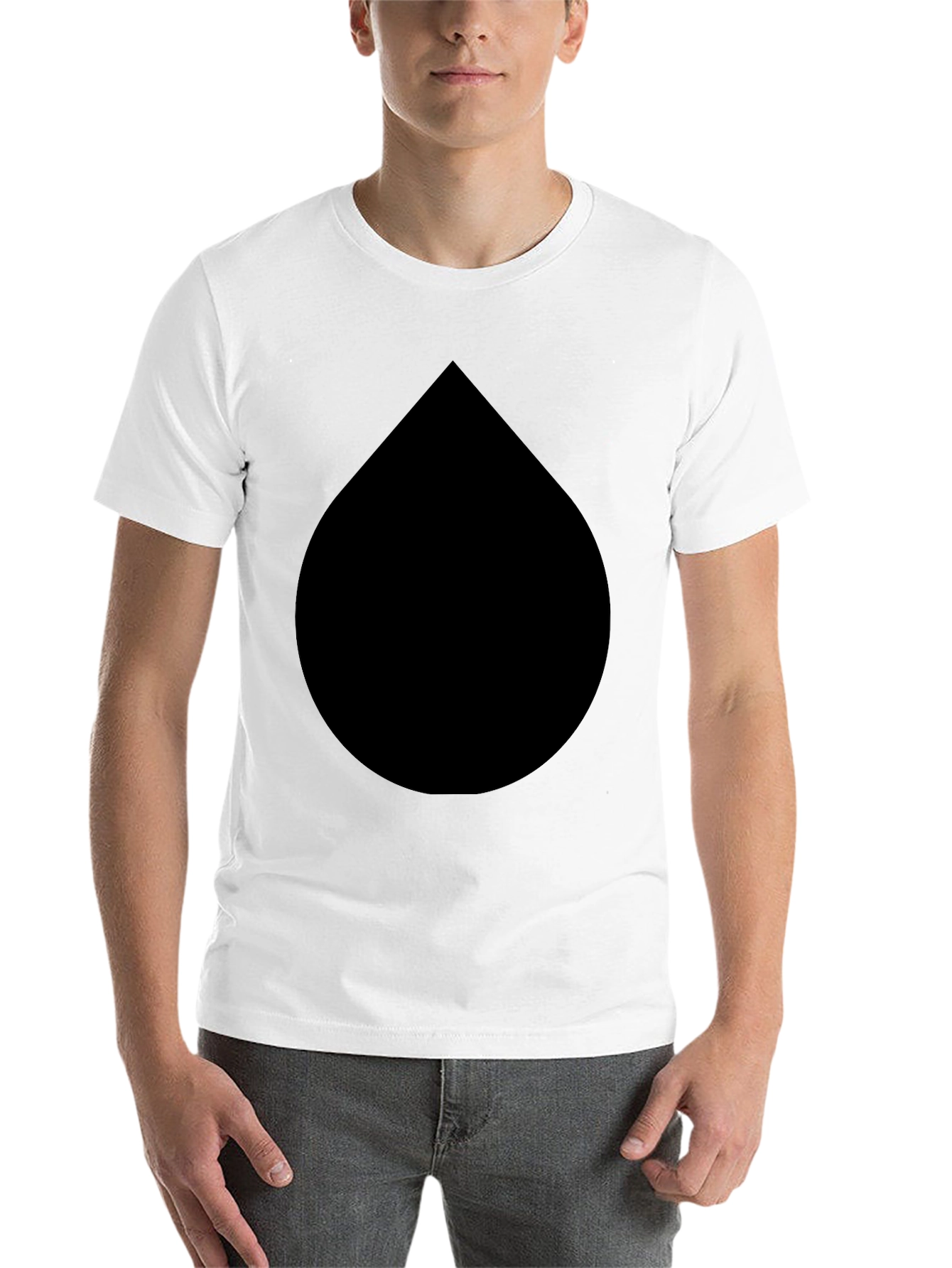 Black Black Drop Graphic Tee - Modern Minimalist Style view 14