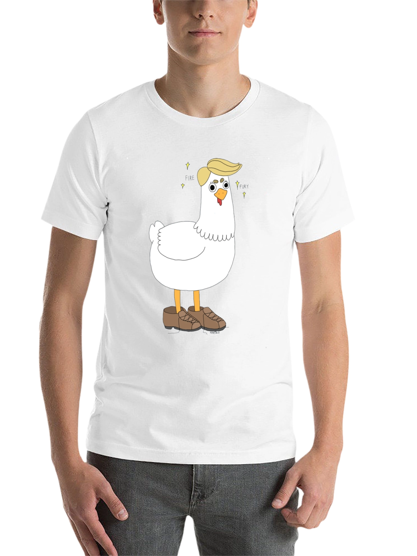 Black Fire & Fury Chicken T-Shirt view 14