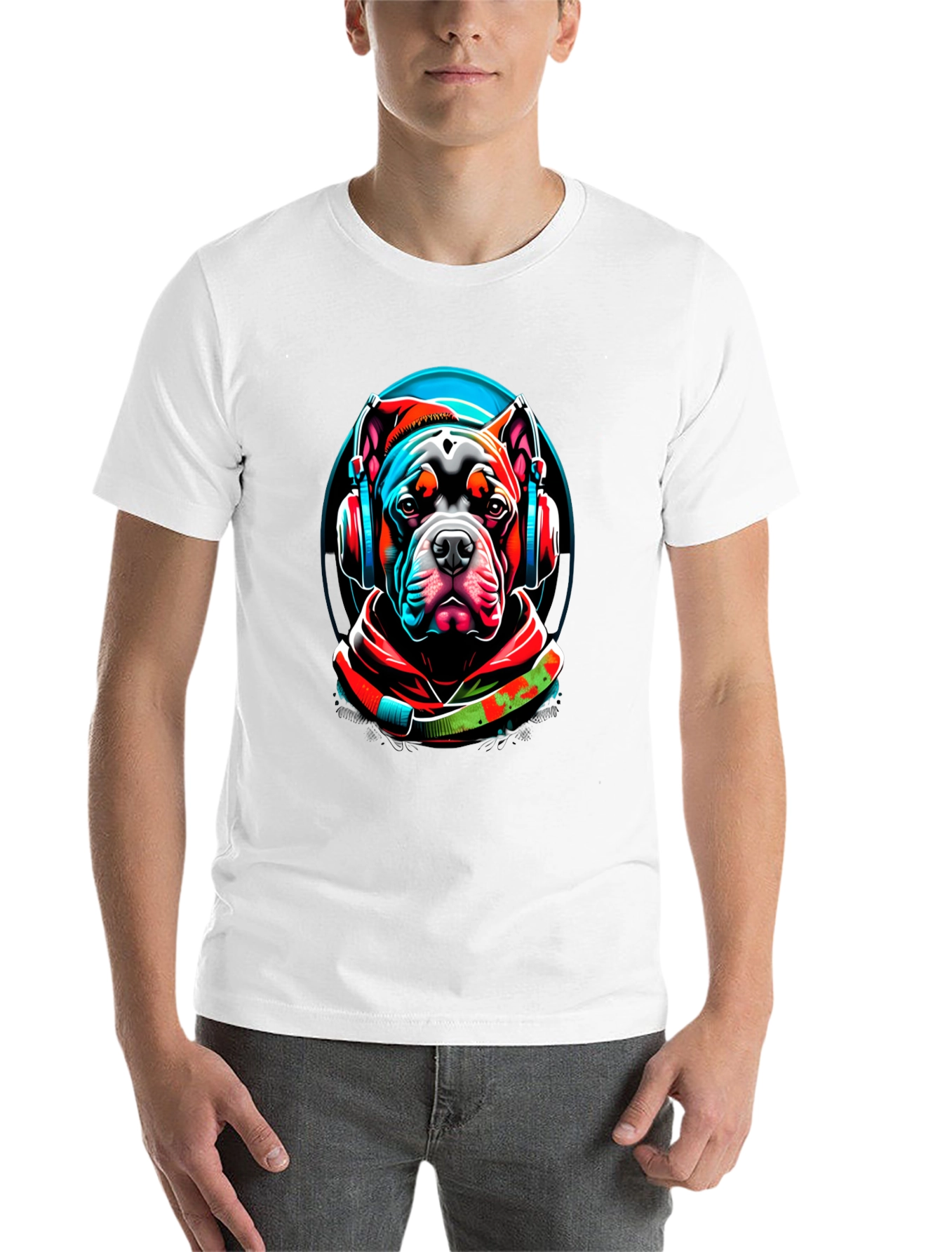 Black Dog DJ Graphic T-Shirt - Cool Canine Style view 14