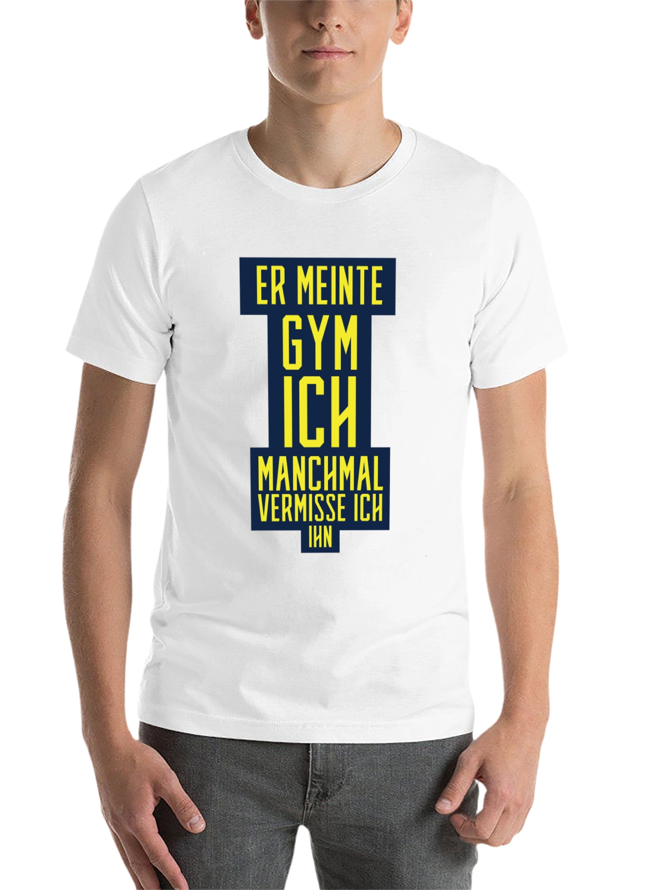 Black Men's Black Graphic T-Shirt - Gym Humor view 14