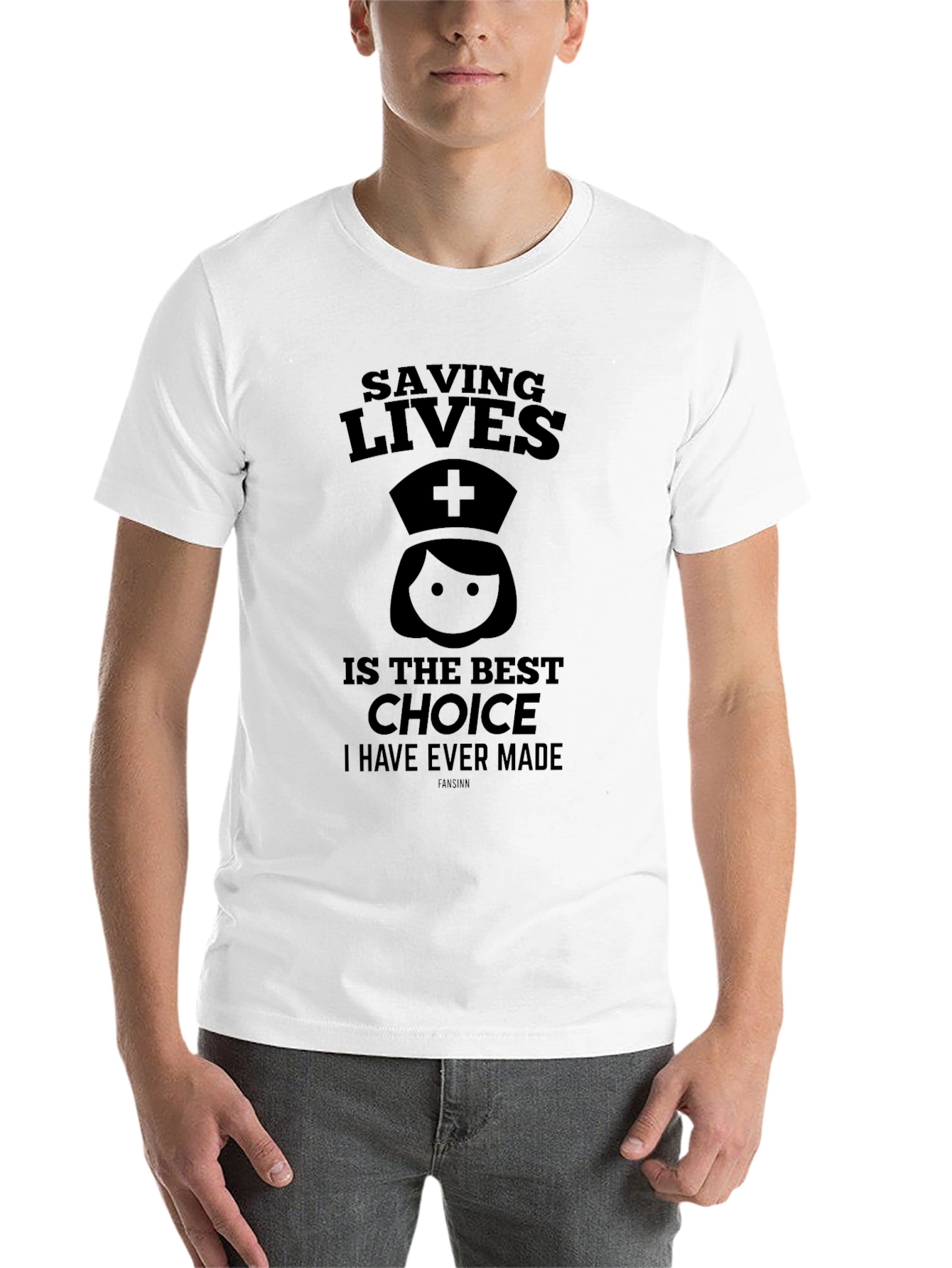 Black Saving Lives Nurse Graphic Black T-Shirt view 14