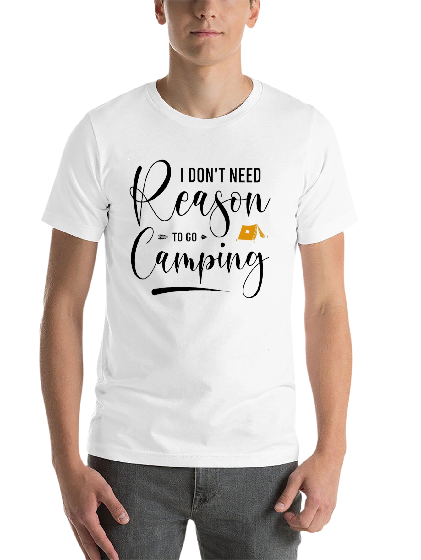 Black Funny Camping T-Shirt - I Don't Need a Reason view 14