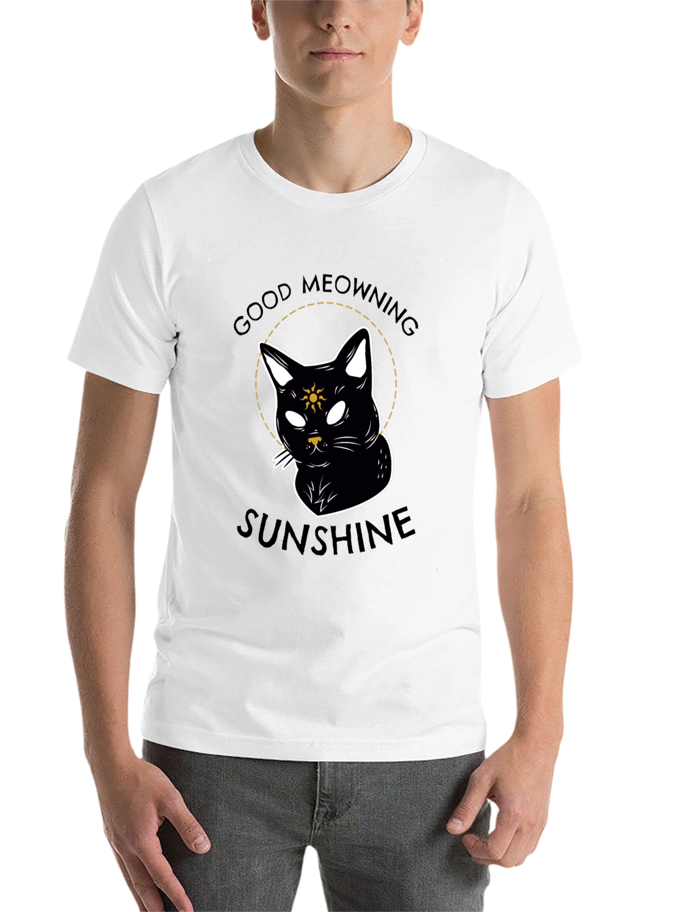 Black Good Meowning Sunshine Black Cat T-Shirt view 14