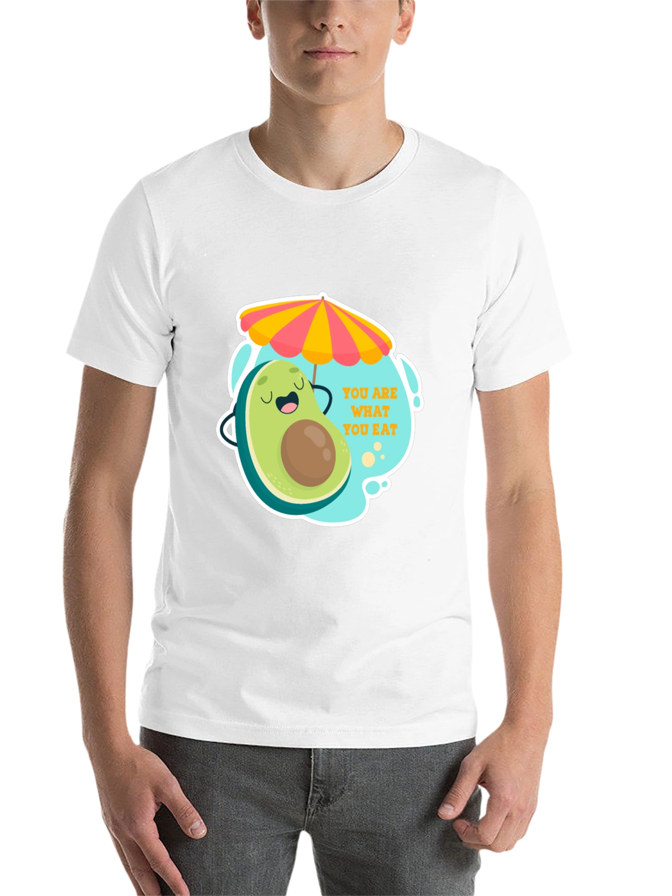 Black Funny Avocado Graphic Tee - You Are What You Eat! view 14