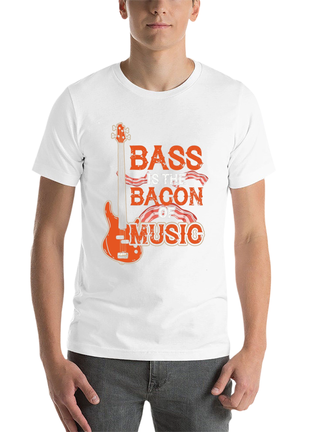 Black Bass is the Bacon of Music T-Shirt - Novelty Tee view 14