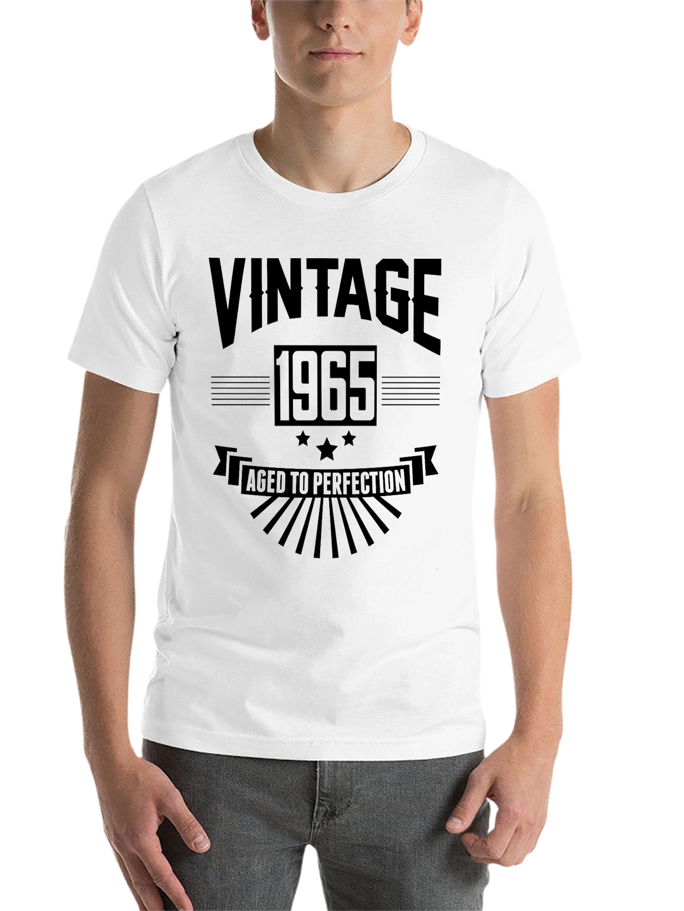 Black Vintage 1965 Aged to Perfection T-Shirt view 14