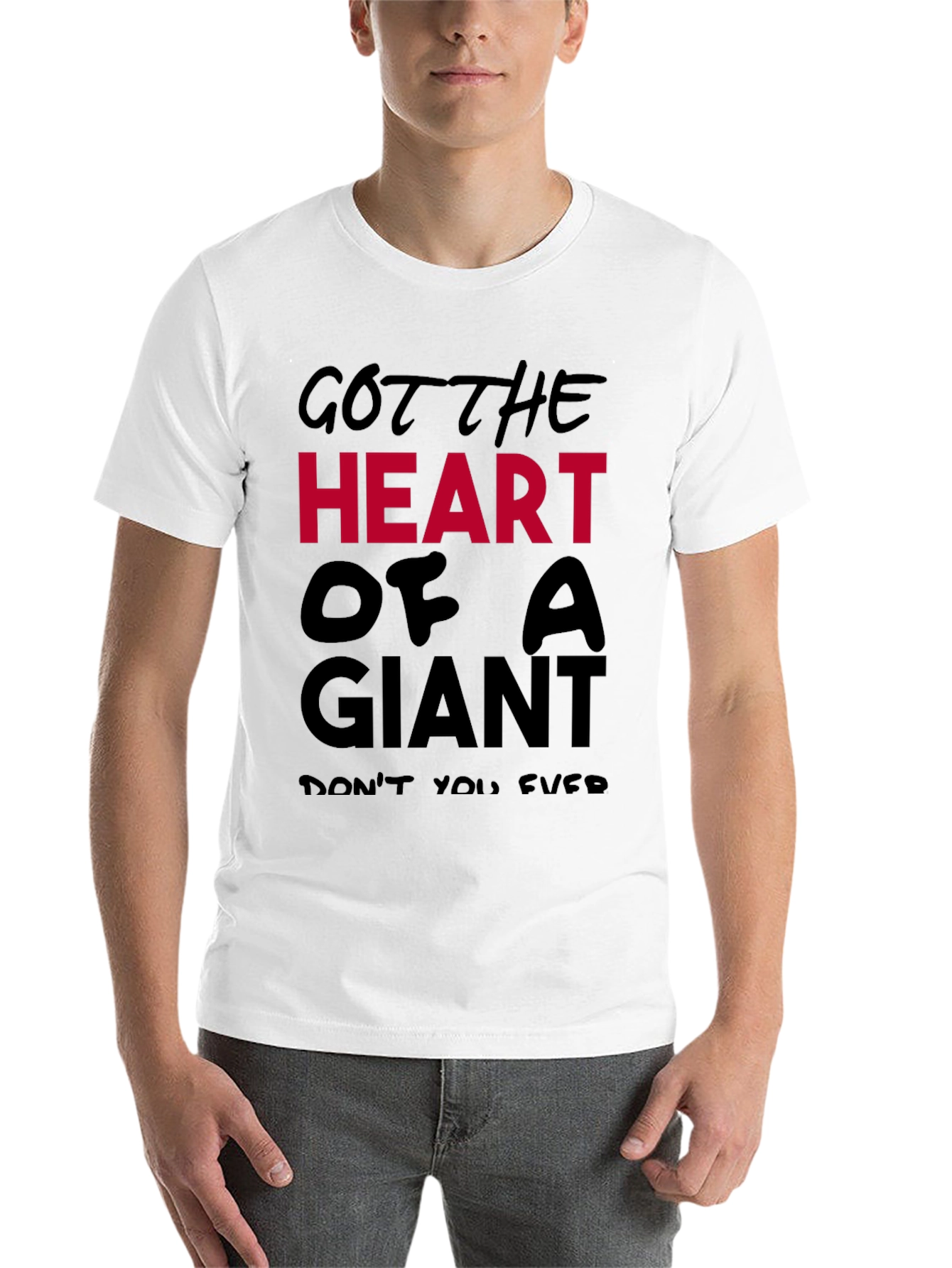 Black Heart of a Giant Graphic T-Shirt view 14