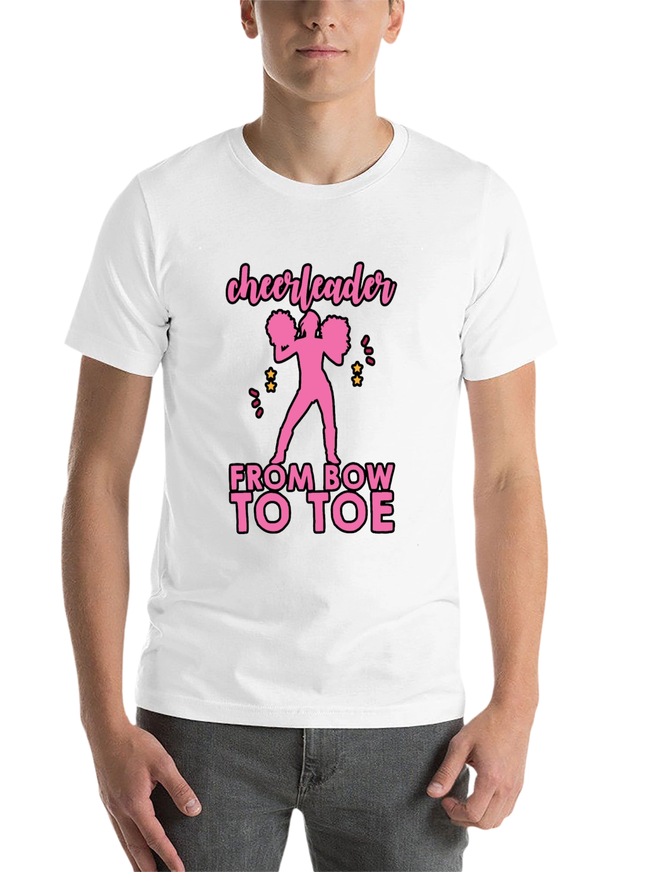 Black Cheerleader From Bow to Toe T-Shirt view 14