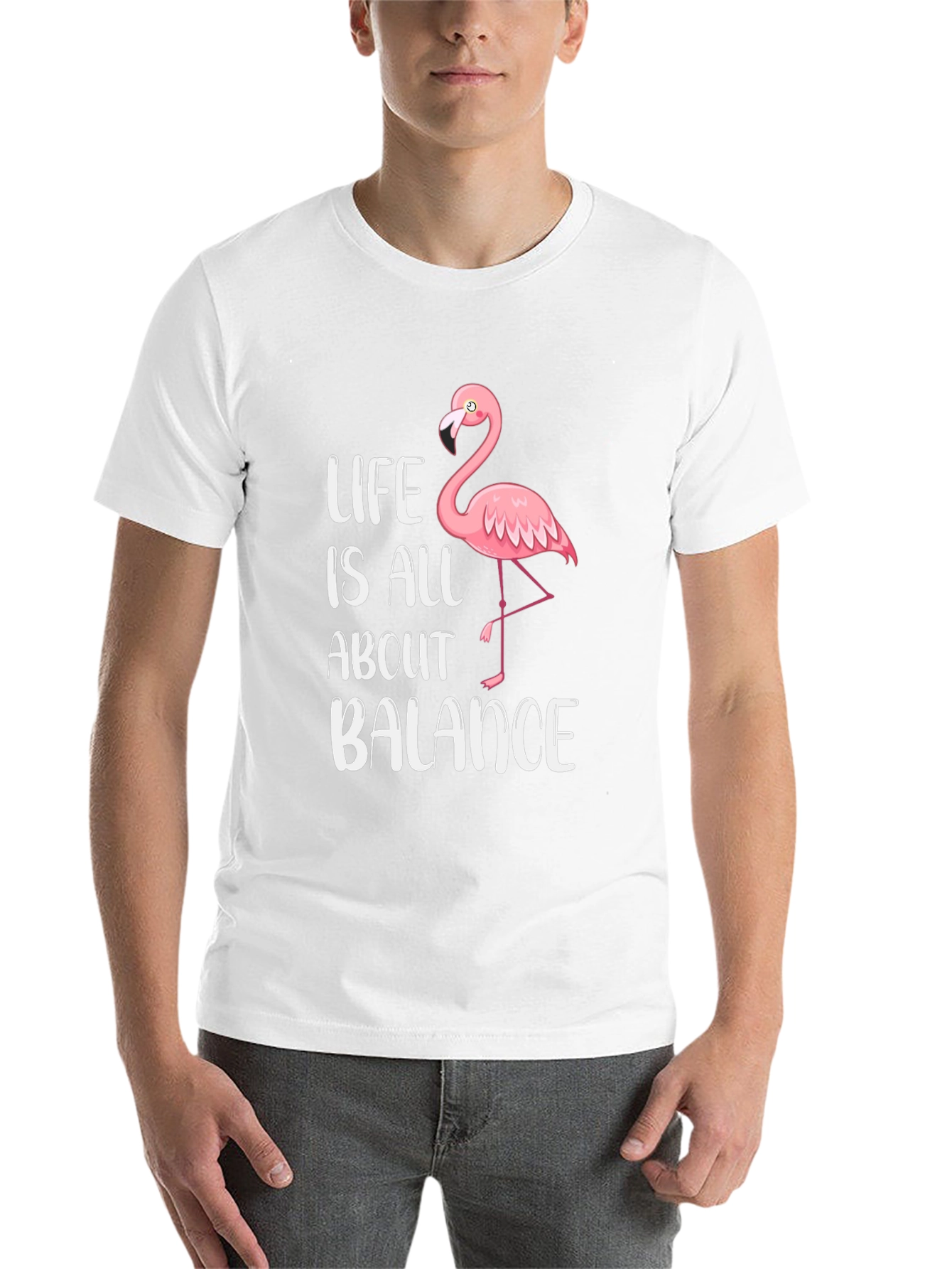 Black Life is All About Balance Flamingo Graphic T-Shirt view 14