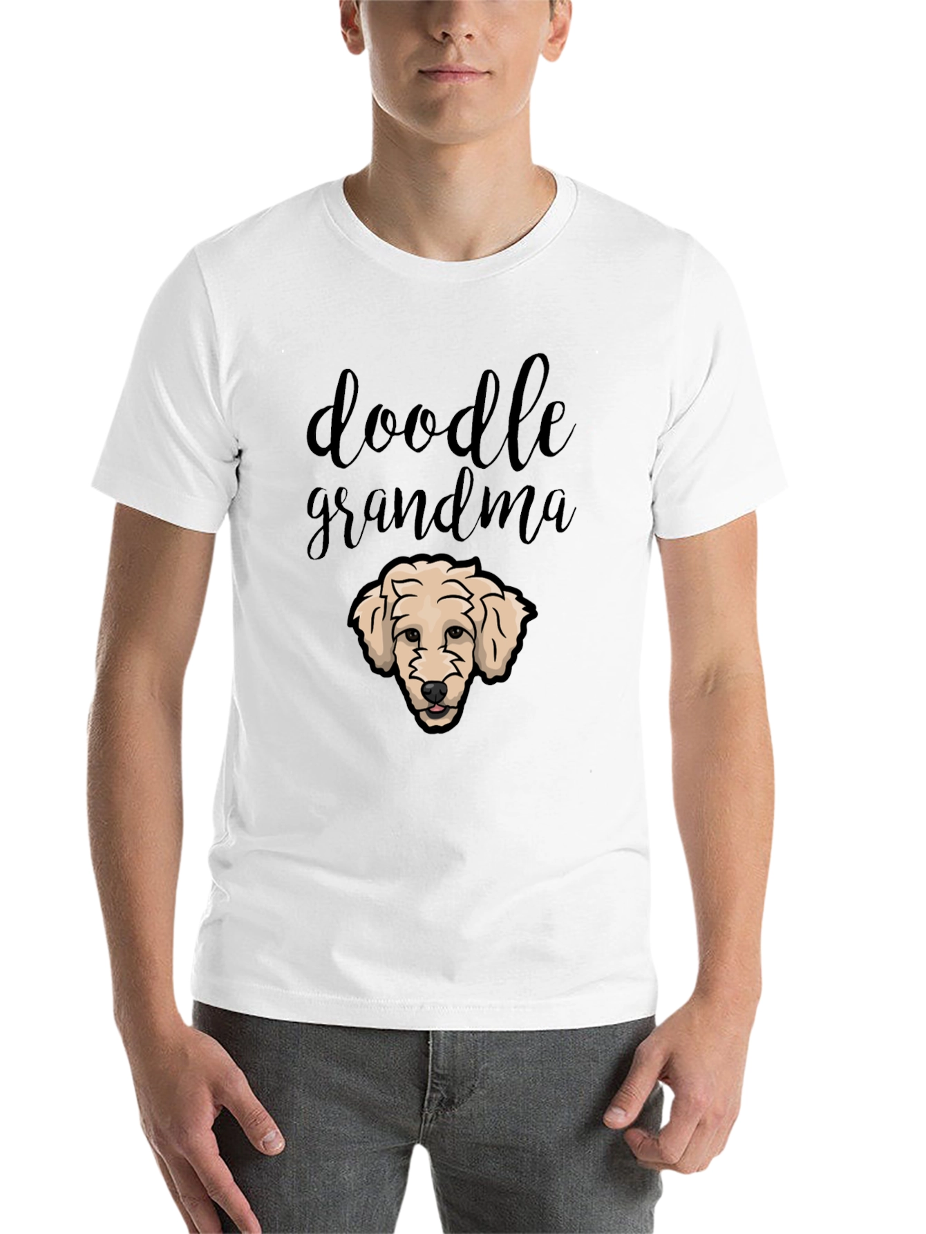 Black Doodle Grandma Dog T-Shirt view 14