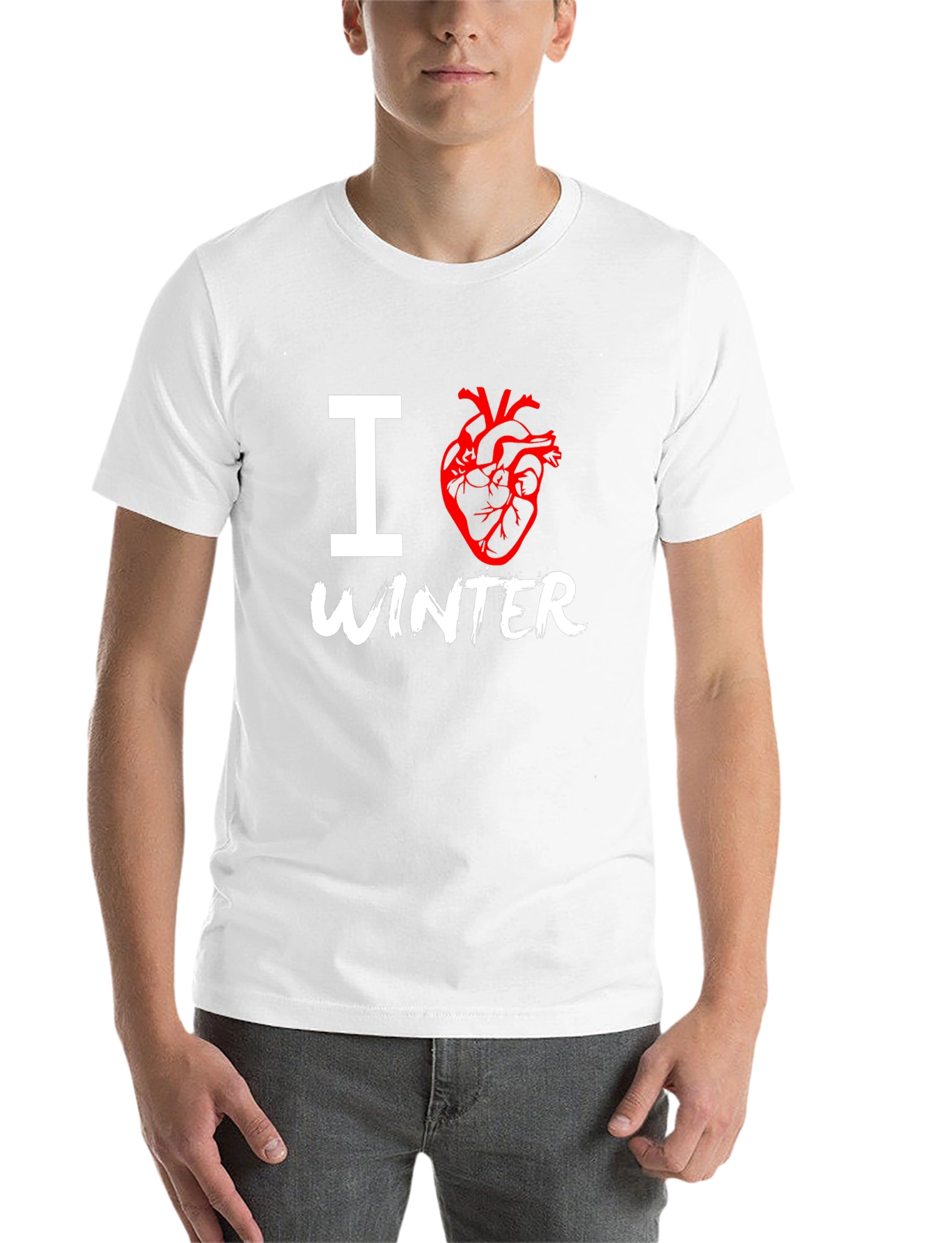 Black I Heart Winter Graphic T-Shirt view 14