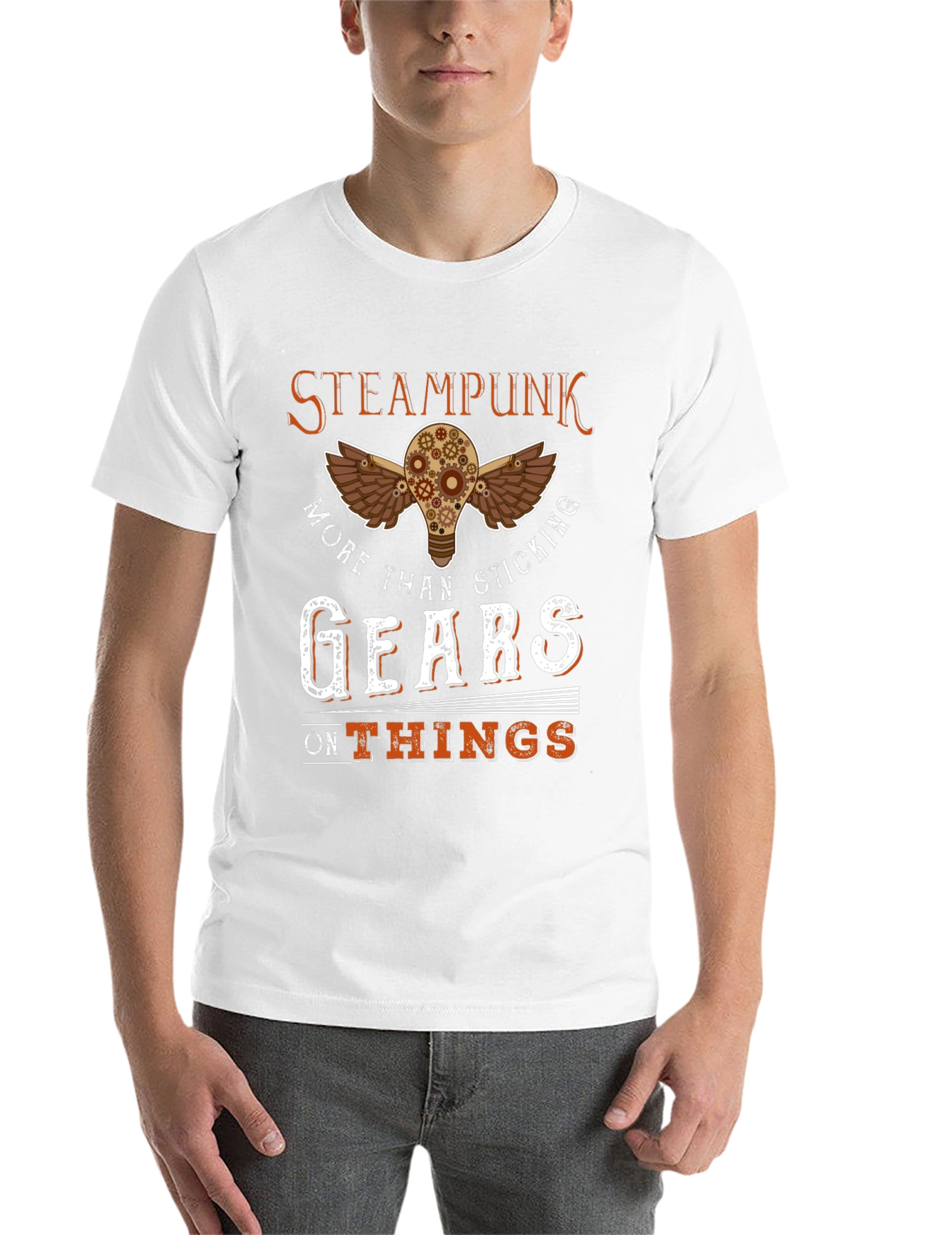 Black Steampunk Gears T-Shirt view 14