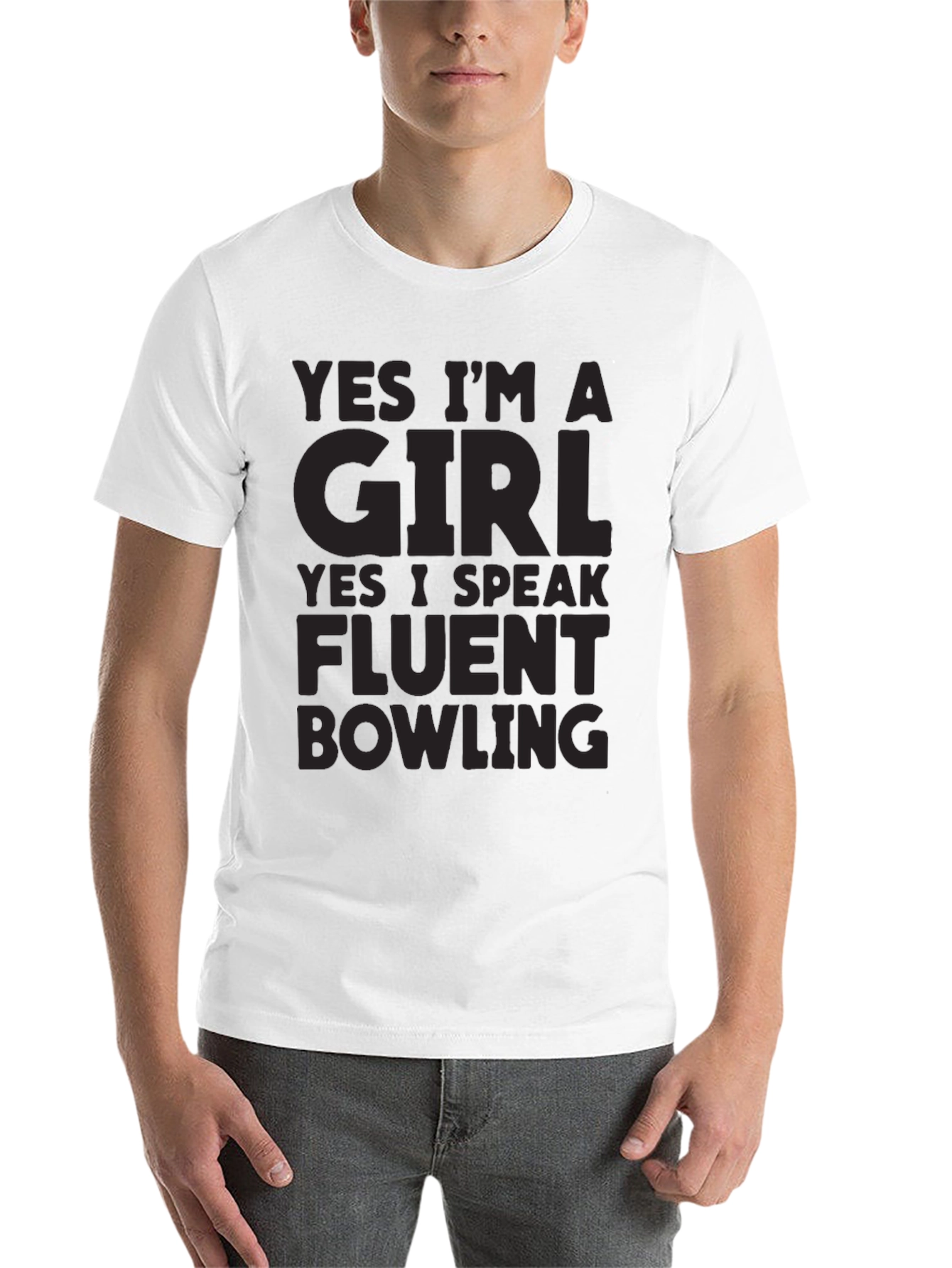 Black Funny Bowling T-Shirt - Yes I'm A Girl view 14