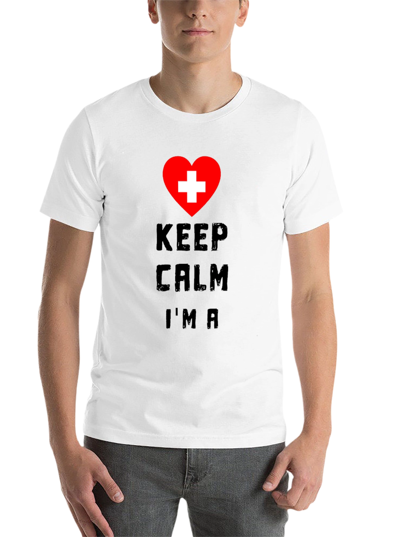 Black Keep Calm I'm A... Graphic Tee view 14