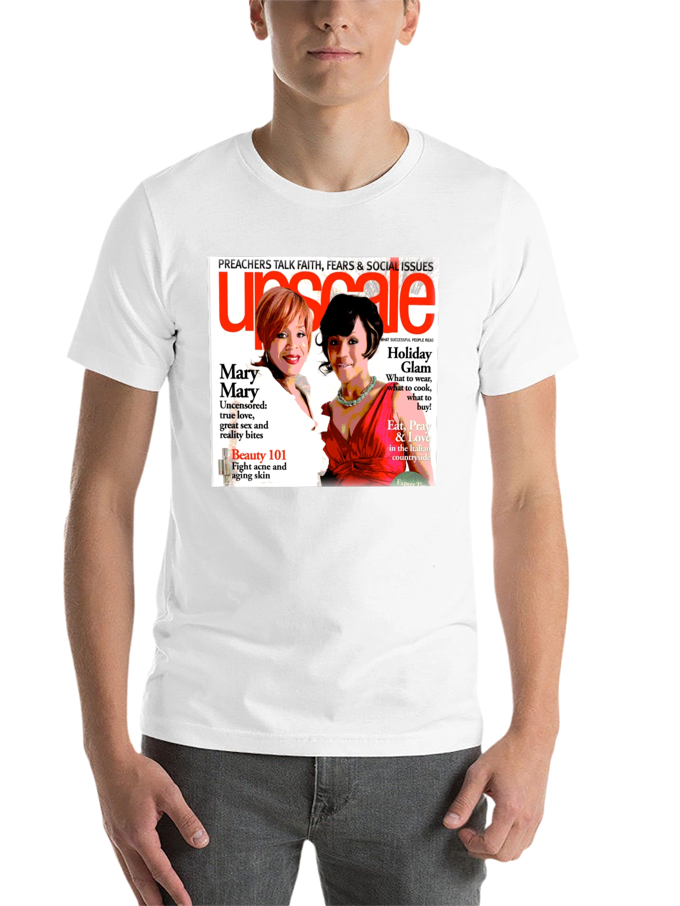Black Upscale Magazine Graphic T-Shirt view 14