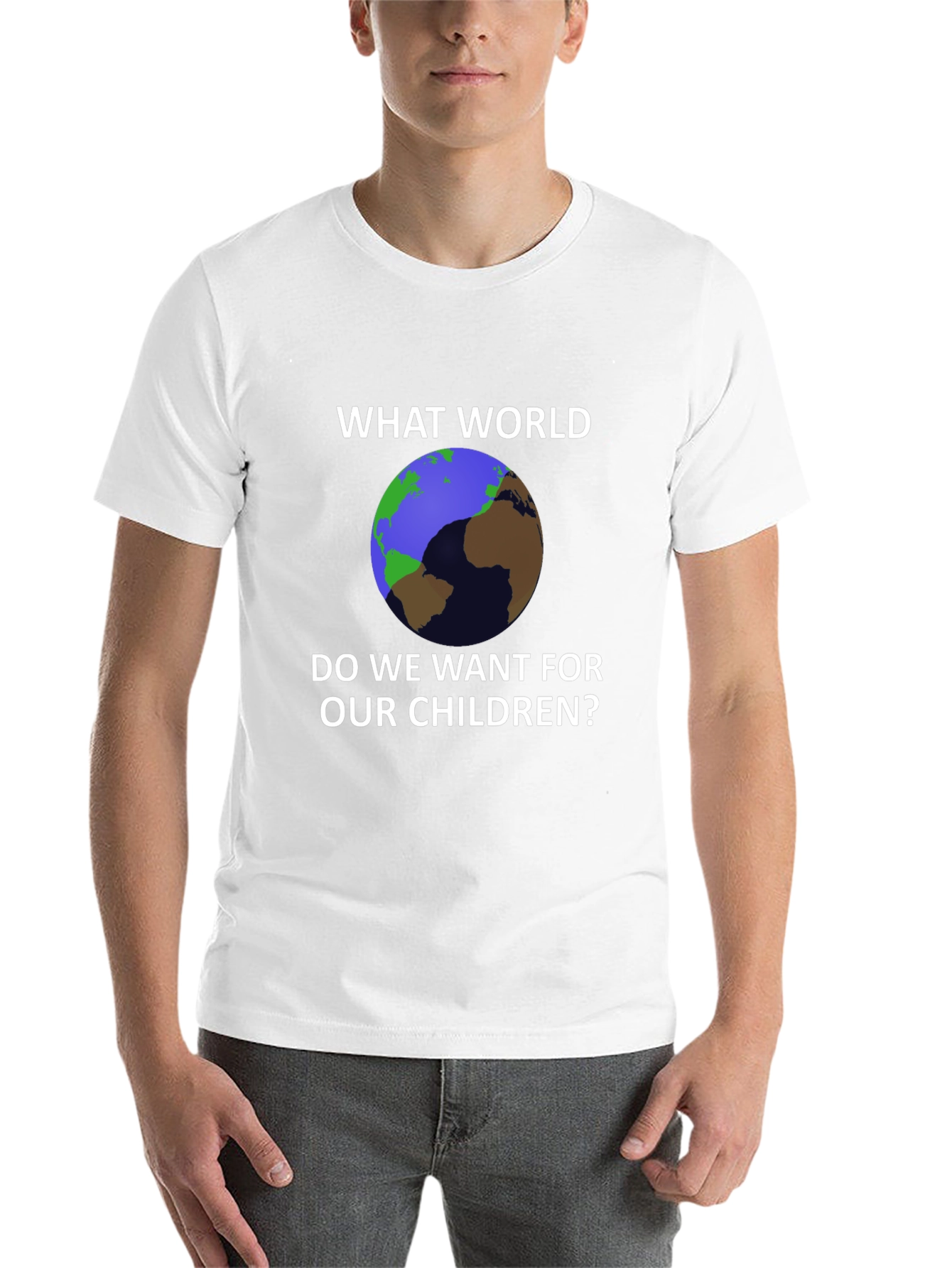 Black Eco-Friendly World Graphic T-Shirt view 14