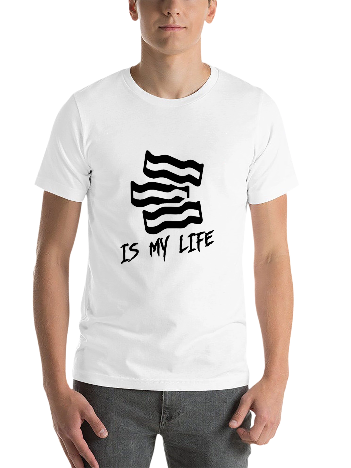 Black Bacon is My Life Graphic Tee view 14
