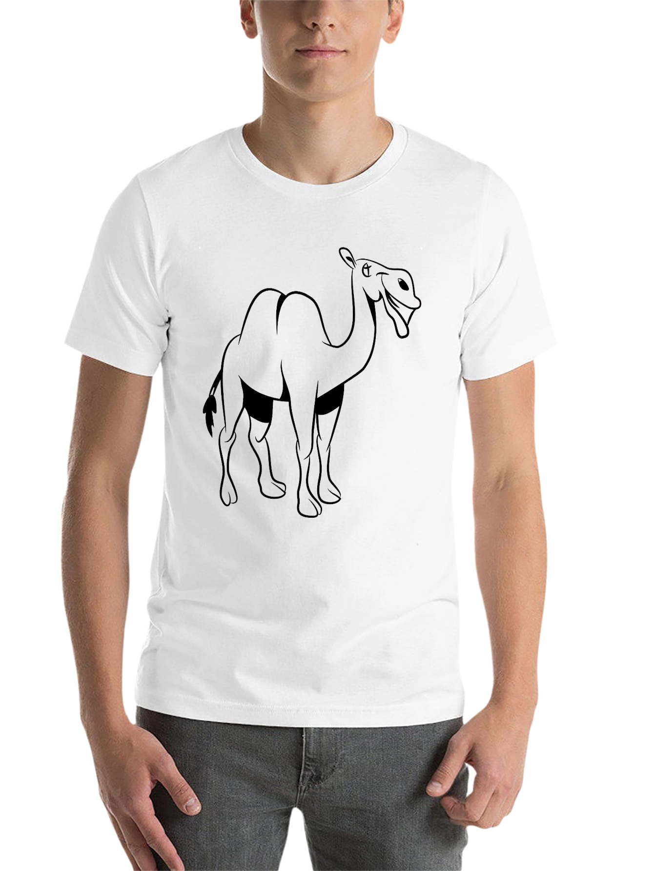 Black Camel Graphic T-Shirt - Black Cotton Tee view 14