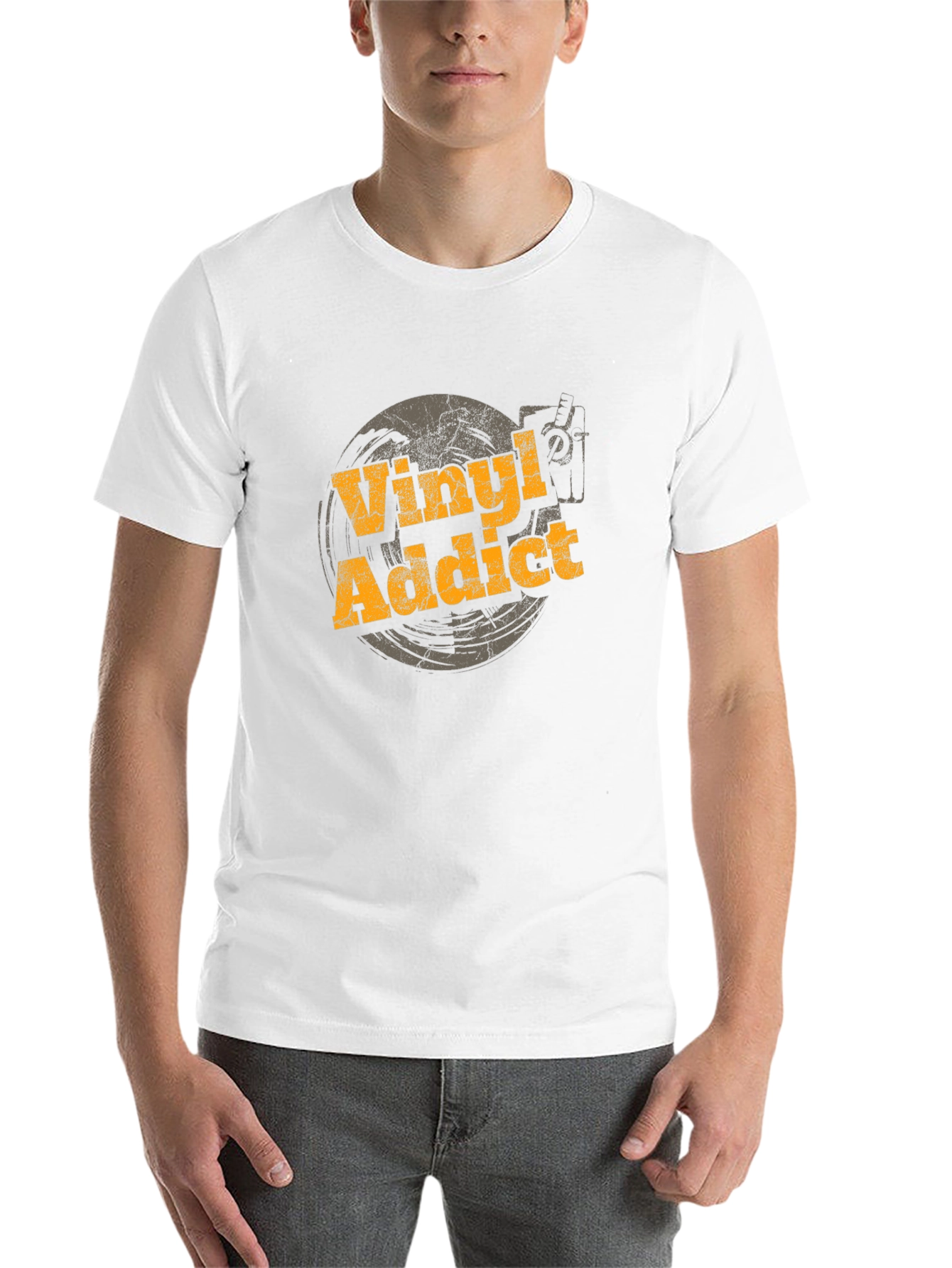 Black Vinyl Addict Black T-Shirt view 14