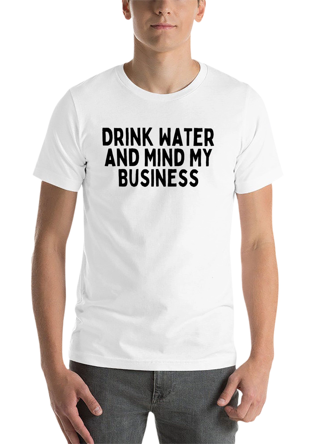 Drink Water Mind My Business Black T-Shirt - 14